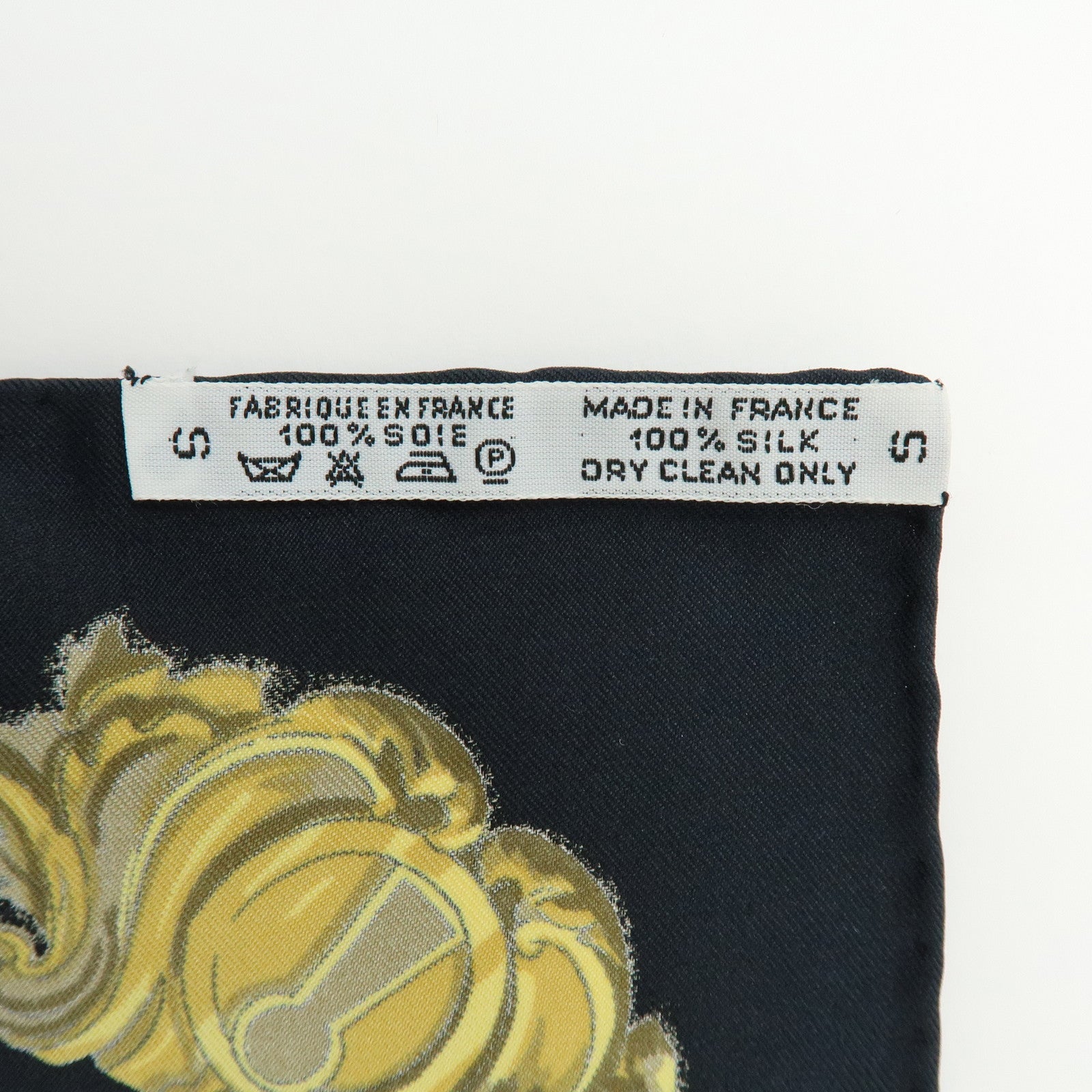 HERMES Carre 90 Silk 100% Scarf LES CLES THE KEYS RARE Black Gold