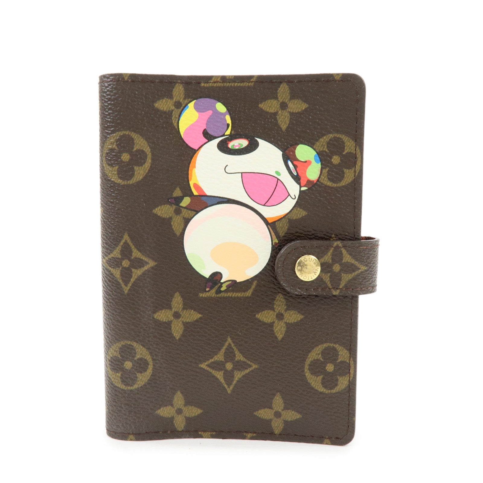 Louis Vuitton Monogram Panda Agenda PM Planner Cover Brown R20011