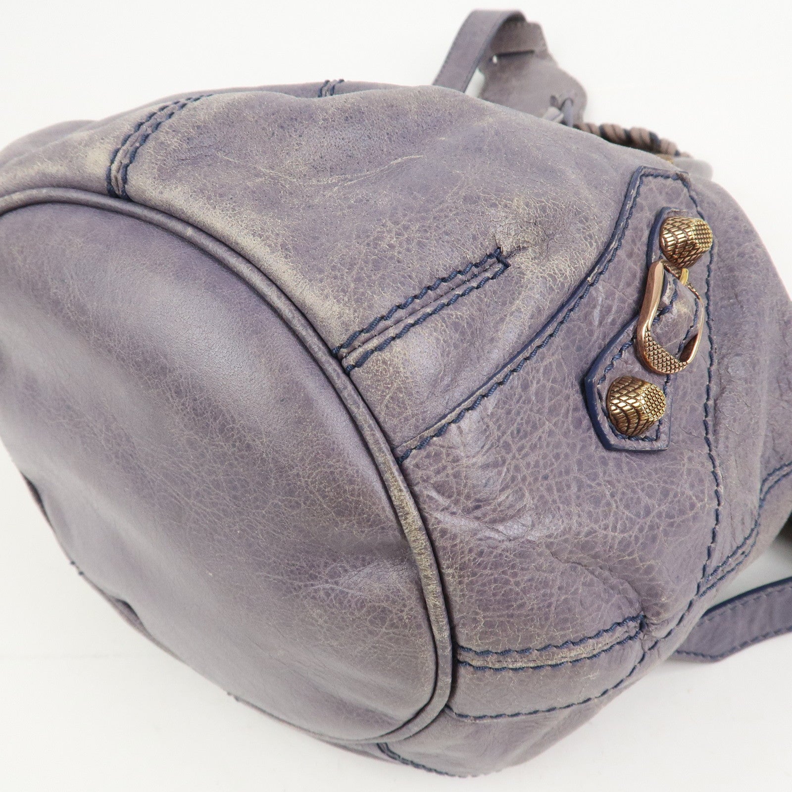 BALENCIAGA The Giant Mini Pompom 2Way Hand Shoulder Bag Gray 285439