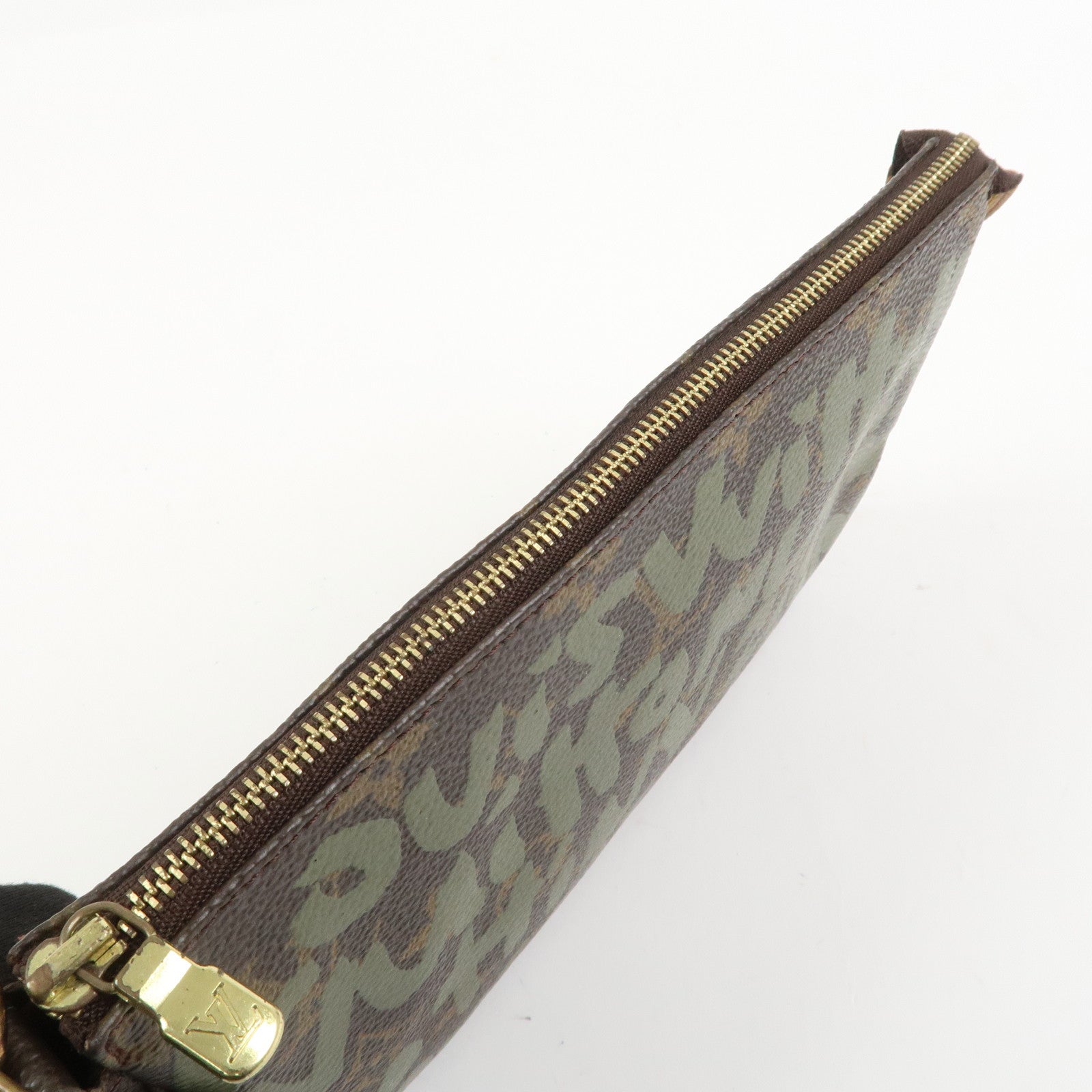 Louis Vuitton Monogram Graffiti Pochette Accessoires Khaki M92191