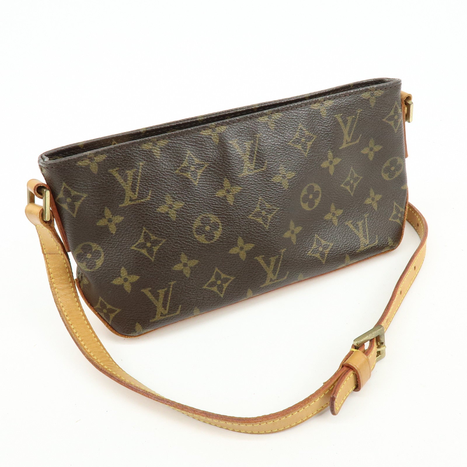 Louis Vuitton Monogram Trotteur Canvas Shoulder Bag Brown M51240