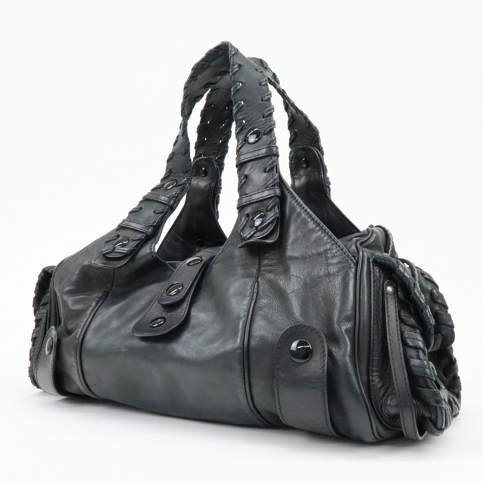 Chloe Silverado Leather Shoulder Bag Hand Bag Black
