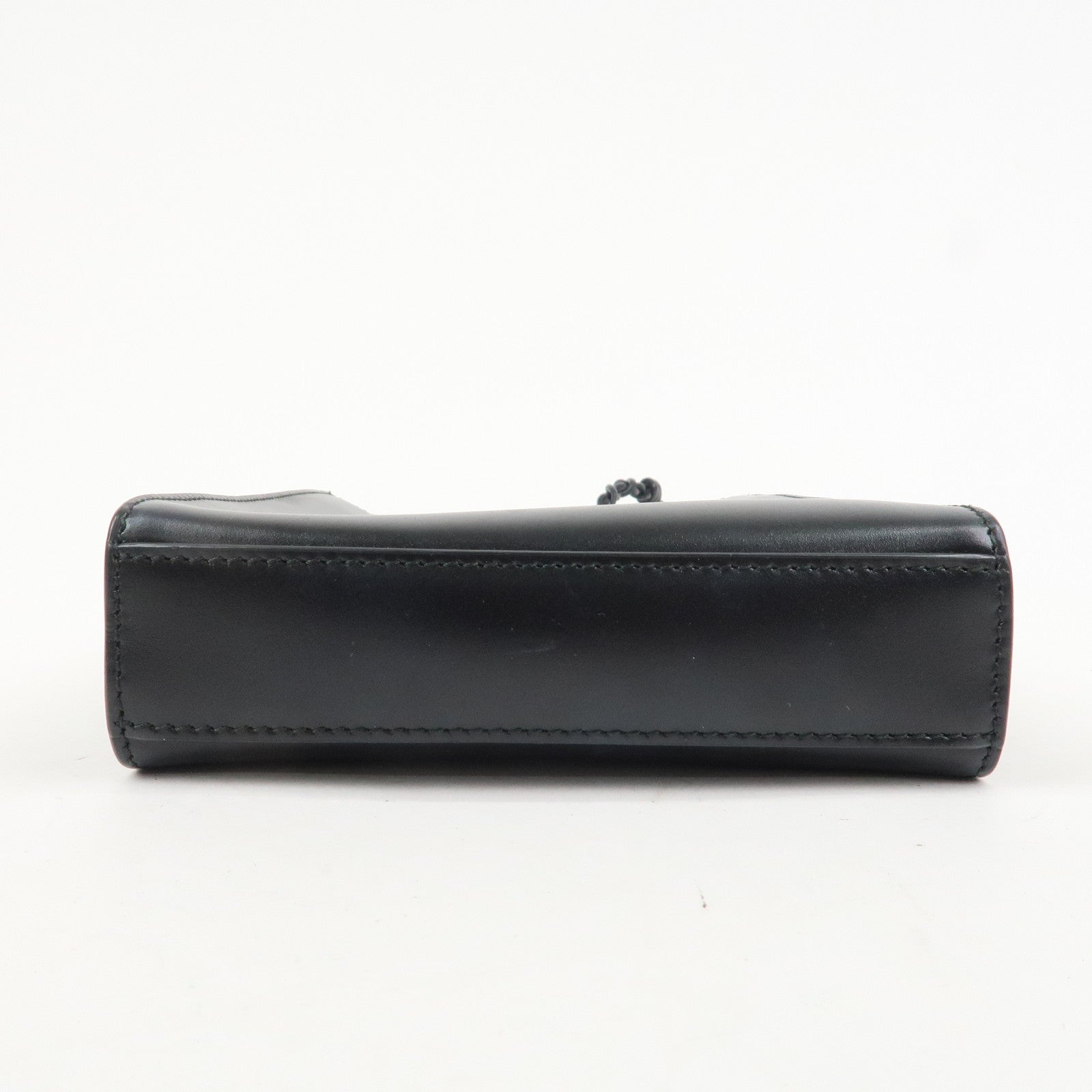 JIL SANDER Tangle Small Logo Leather Shoulder Bag Hand Bag Black