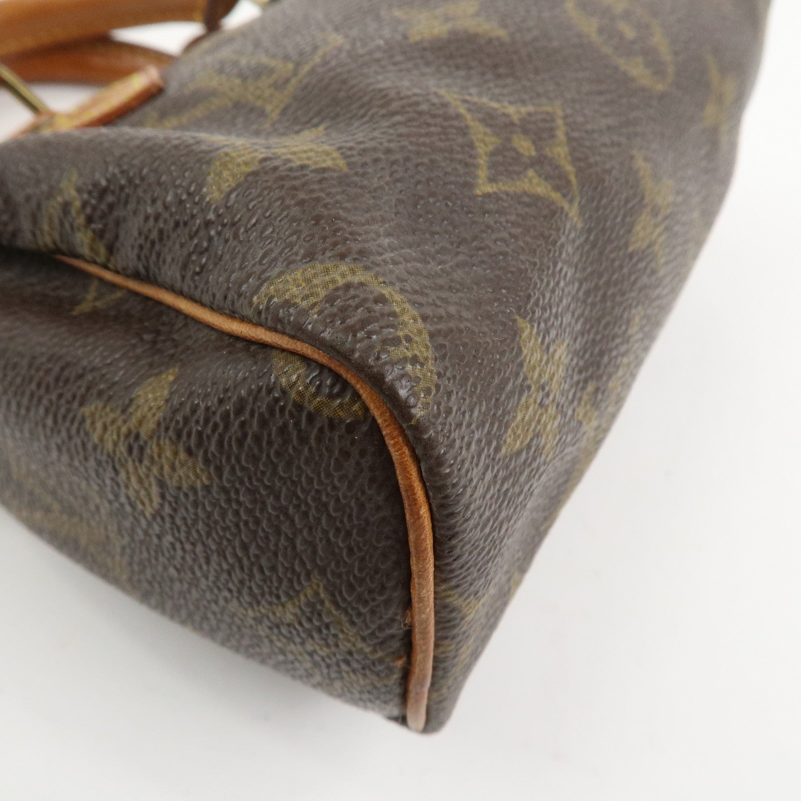 Louis Vuitton Monogram Mini Speedy Hand Bag Brown M41534