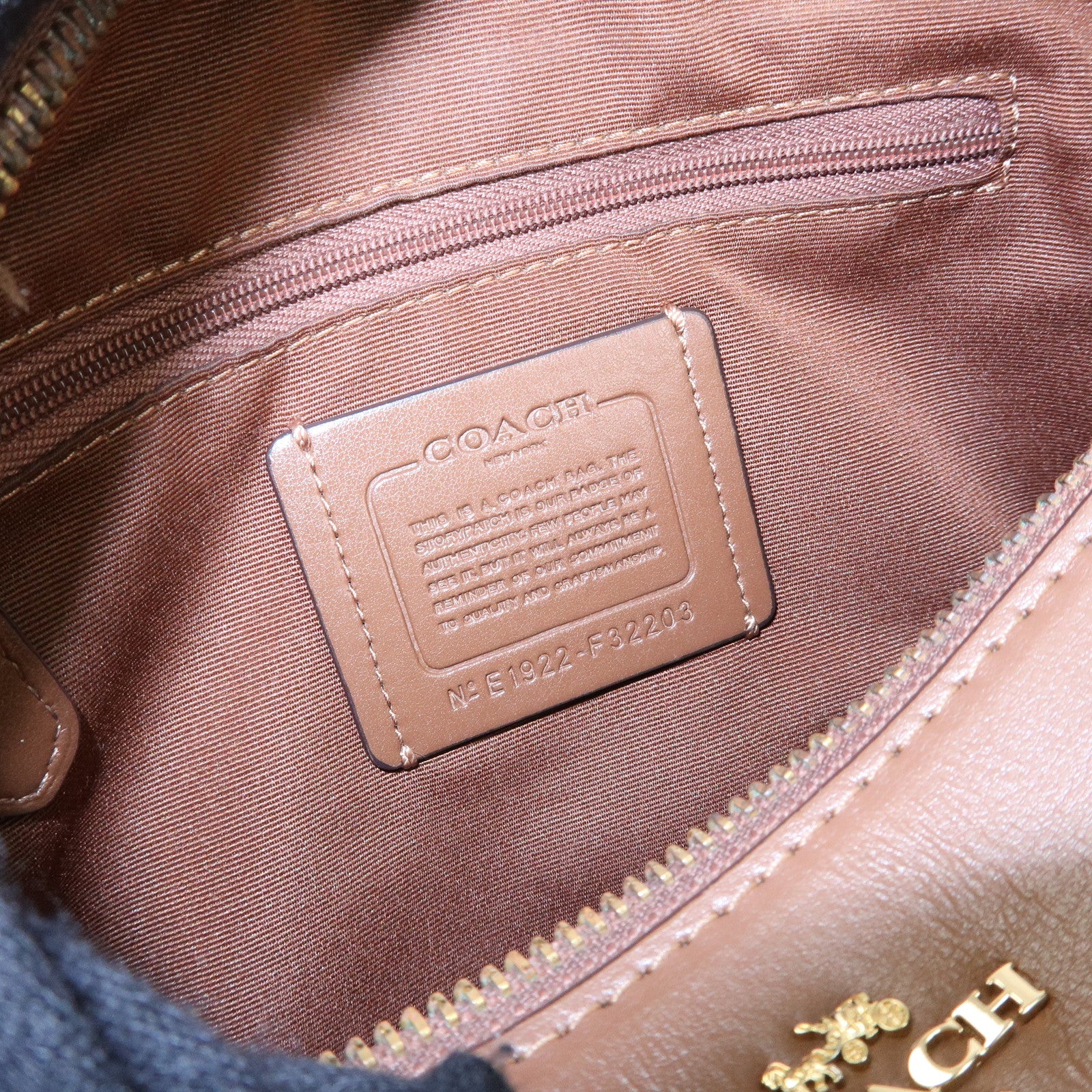 COACH Signature PVC Leather 2Way Shoulder Bag Hand Bag Brown