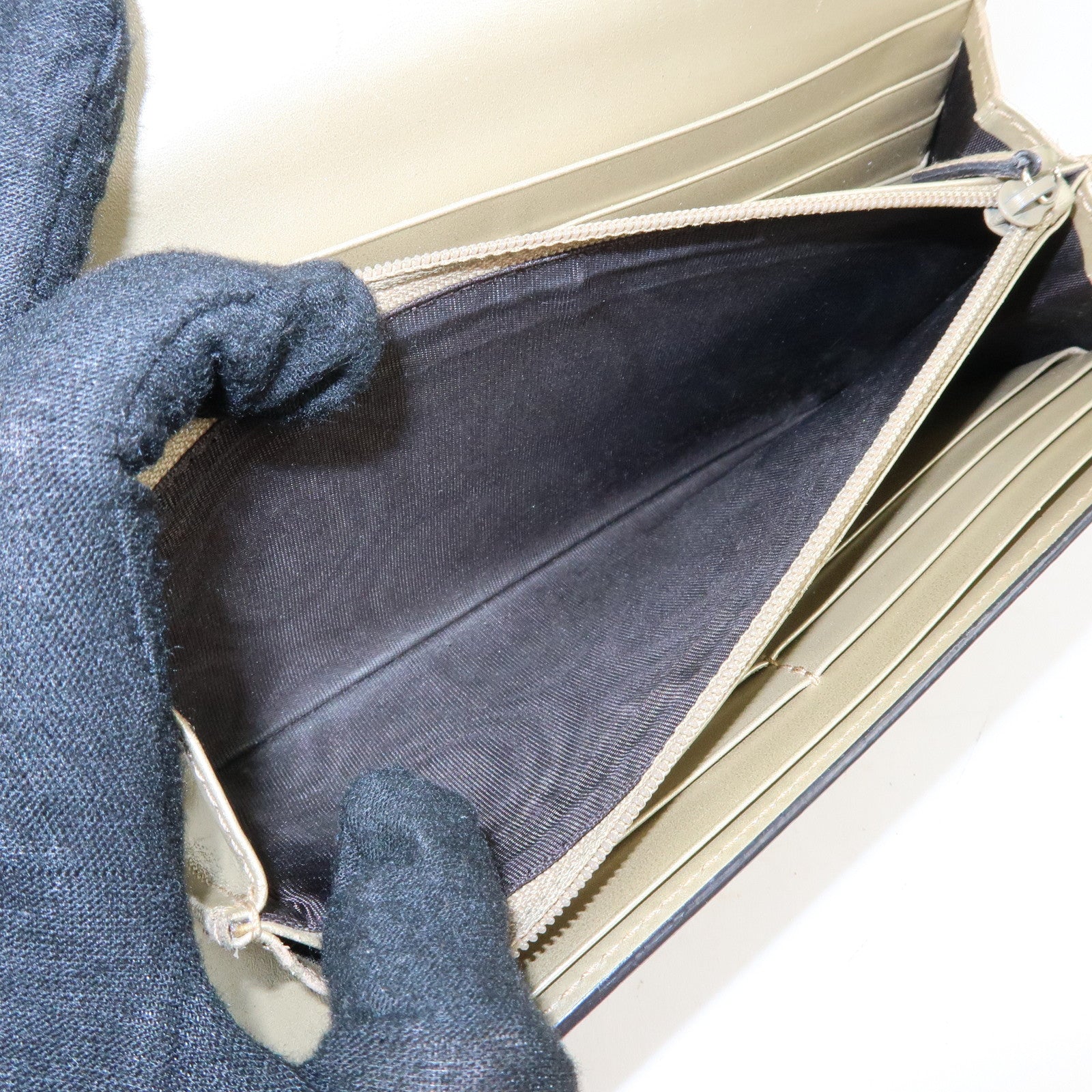 GUCCI Guccissima Interlocking G Flap Long Wallet Gold 388679