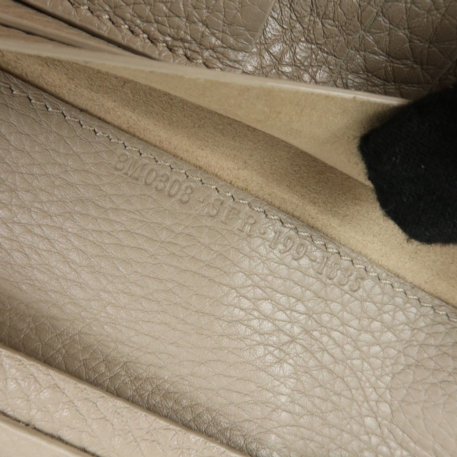 FENDI Seleria Peekaboo Leather Continental Wallet Grey 8M0308