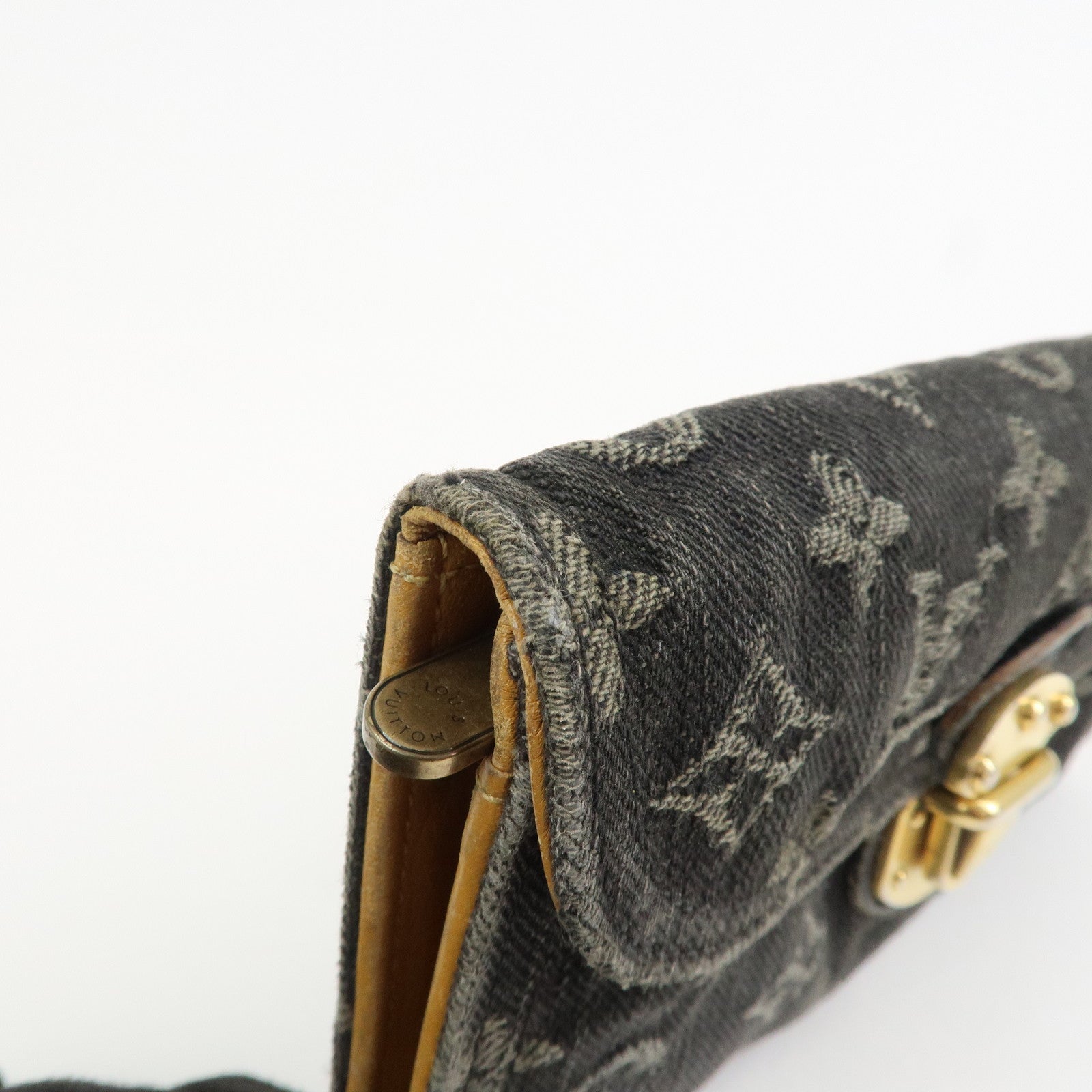 Louis Vuitton Monogram Denim Portefeuille Amelia Noir M95512