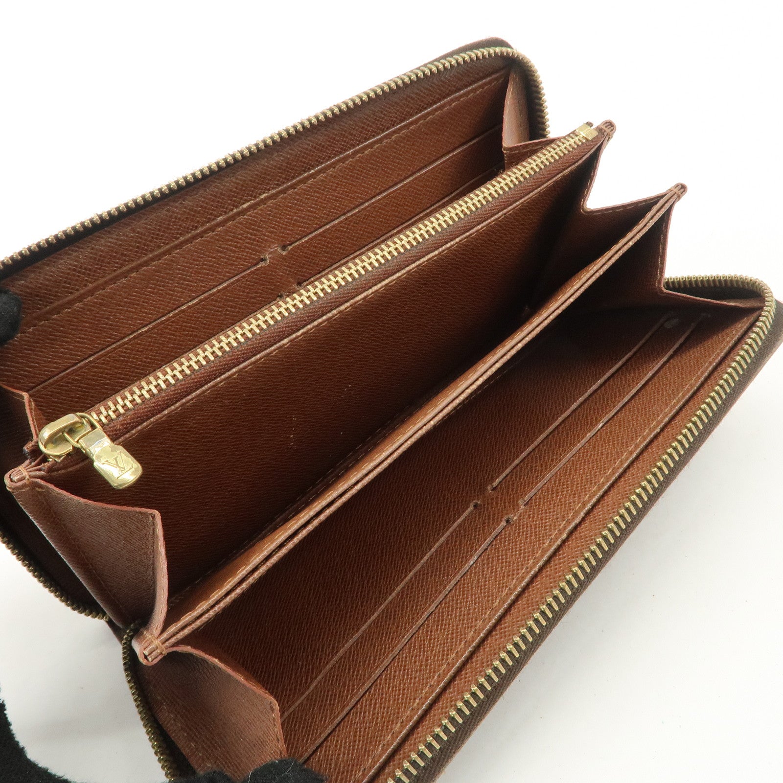 Louis Vuitton Set of 2 Monogram Canvas Round Zippy Long Wallet M60017 Used