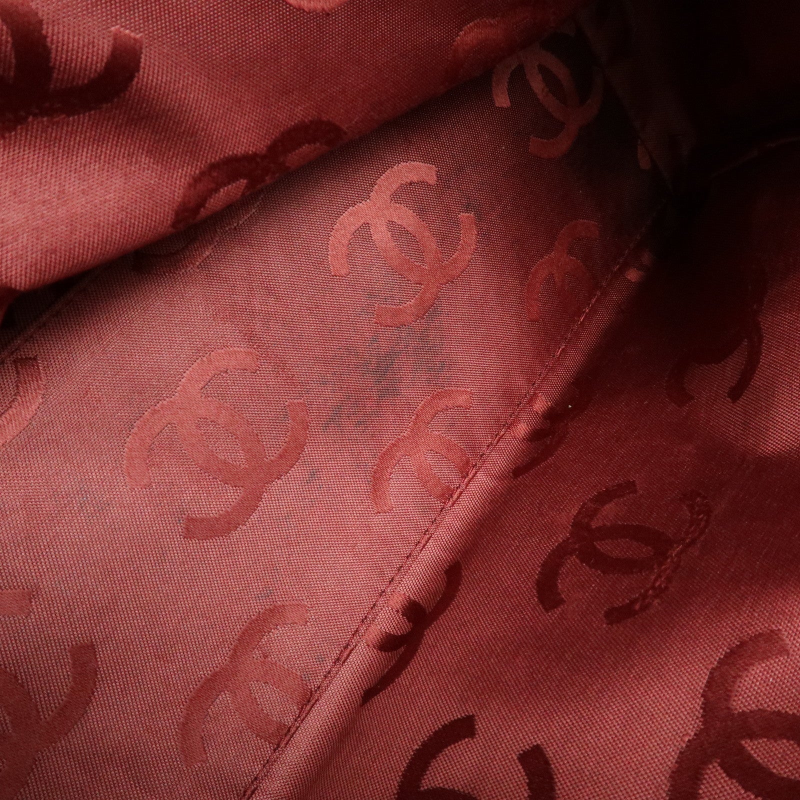 CHANEL Caviarskin Shoulder Bag Hand Bag Red