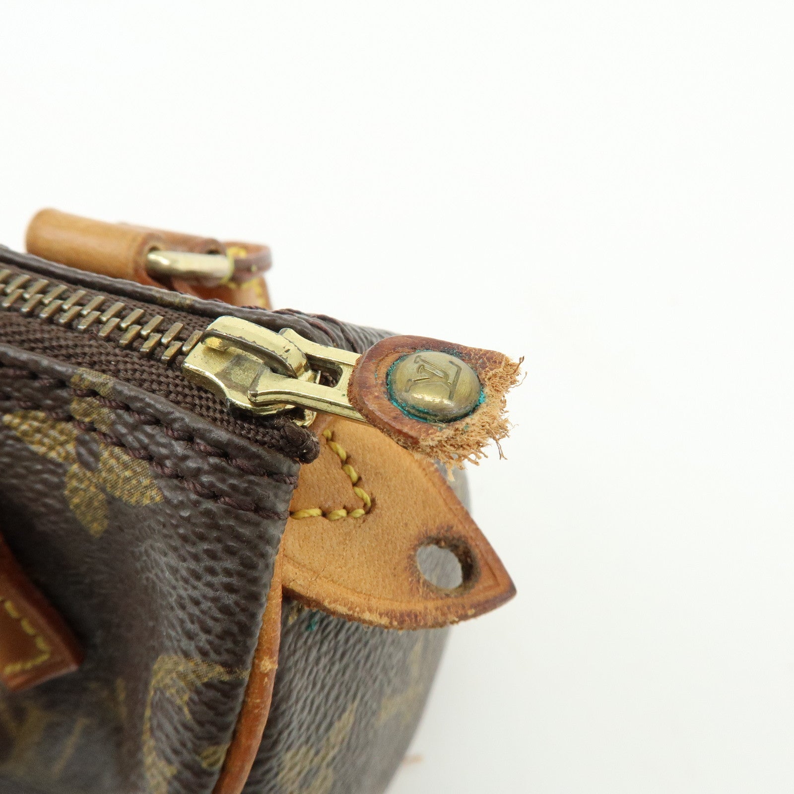 Louis Vuitton Monogram Mini Speedy Hand Bag & Strap Brown M41534