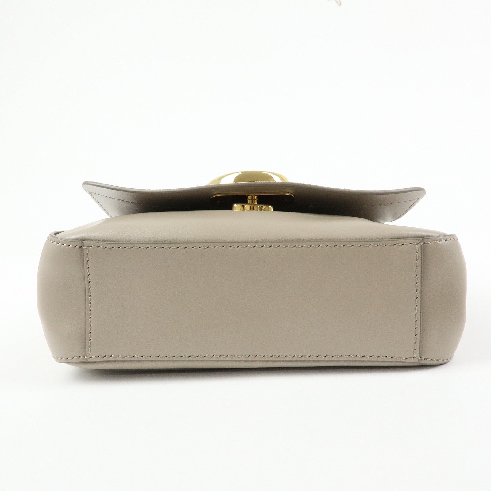 Chloe Chloe C Leather Suede 2Way Hand Bag Shoulder Bag Greige