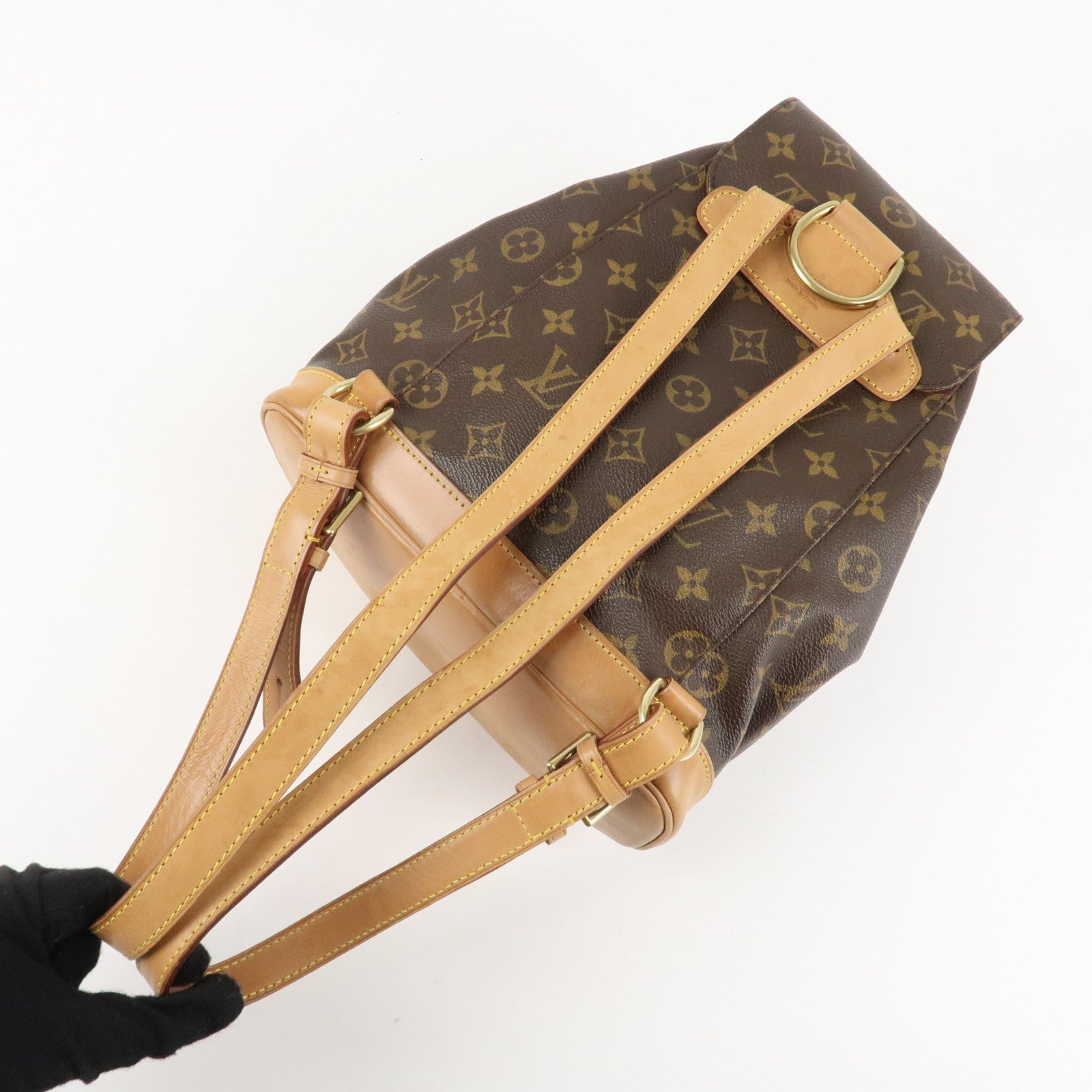 Louis Vuitton Monogram Montsouris MM Back Pack Ruck Sack M51136 Used