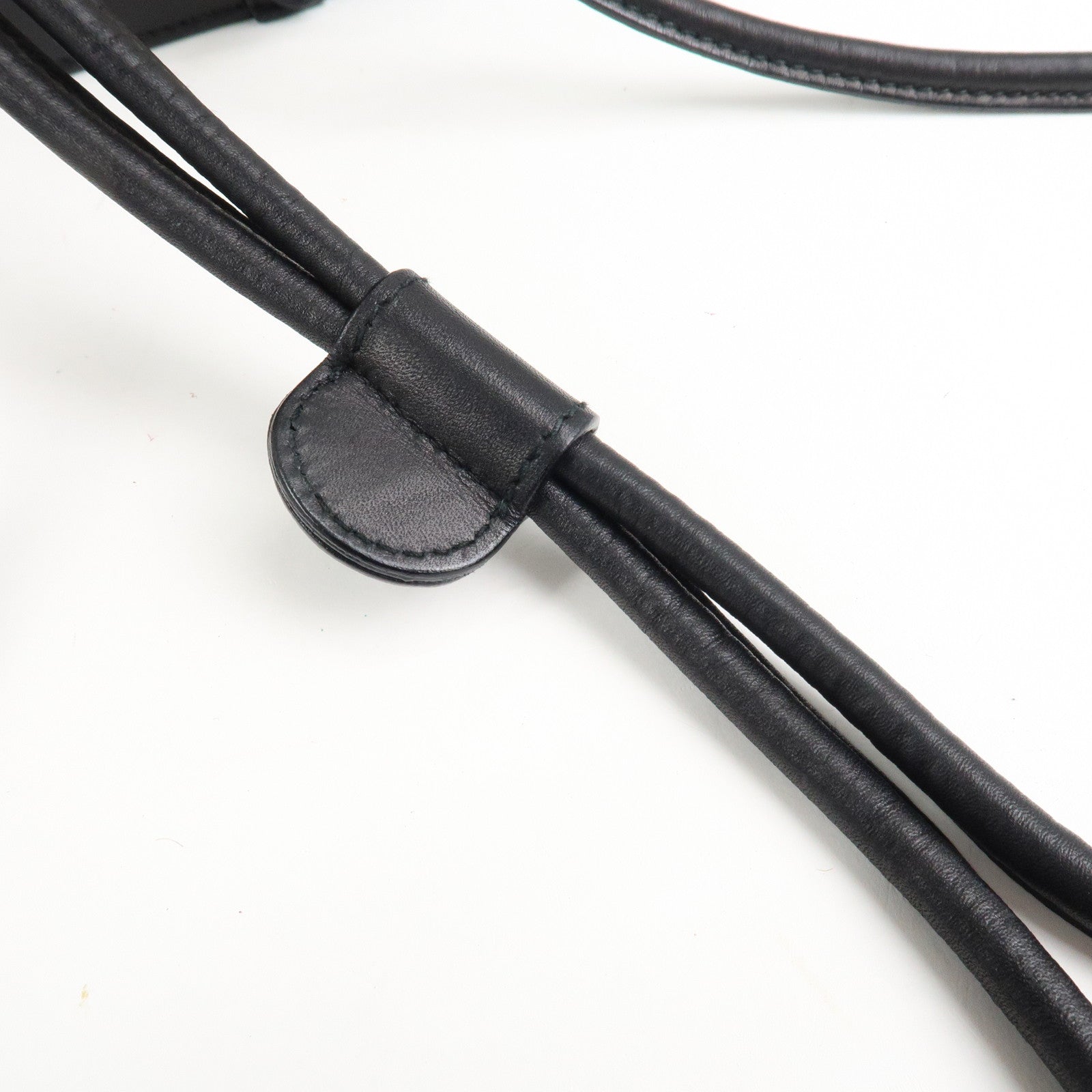 Ferragamo Vara Ribbon Leather Backpack Shoulder Bag Black AQ215676 Used