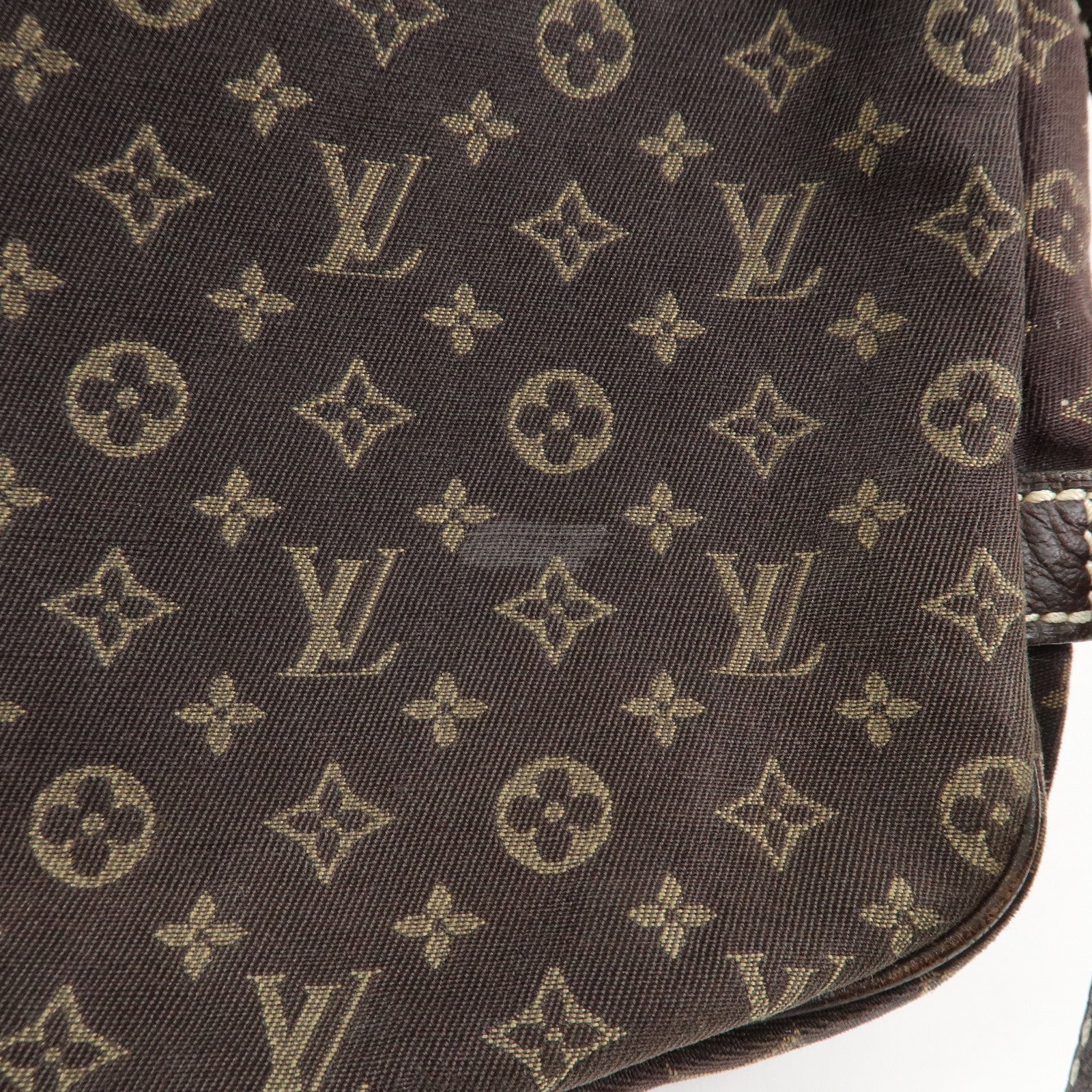 Louis Vuitton Monogram Mini Lin Saumur 30 Shoulder Bag Brown M95227 Used