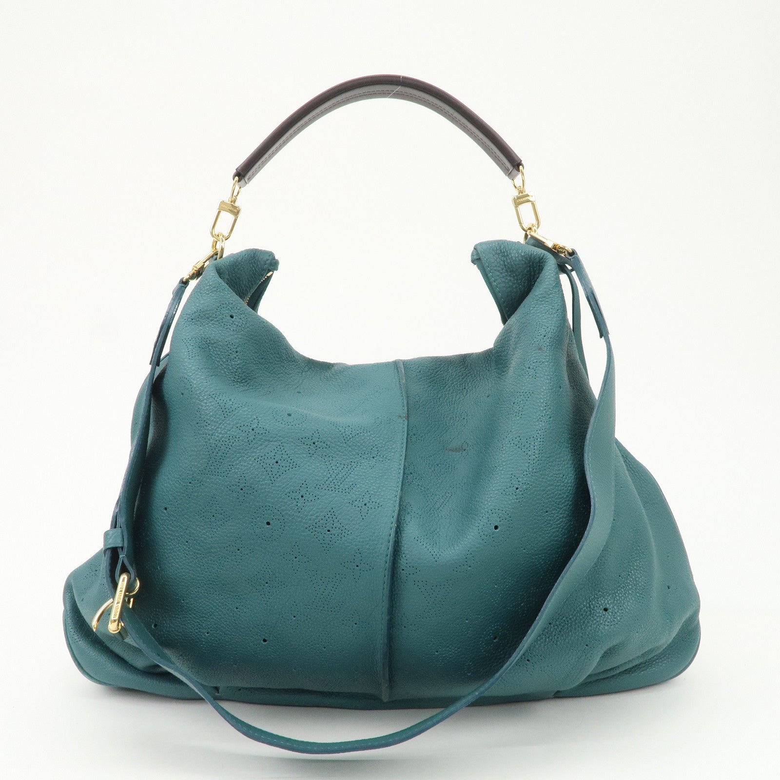 Louis Vuitton Monogram Mahina Selene MM Shoulder Bag Lagon M93986