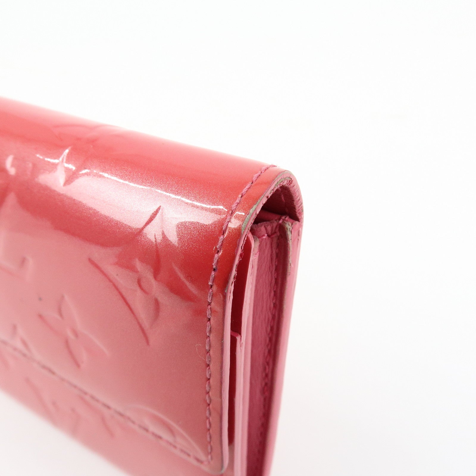Louis Vuitton Vernis Porte‑Feuille Sarah Long Wallet Pink M9140F