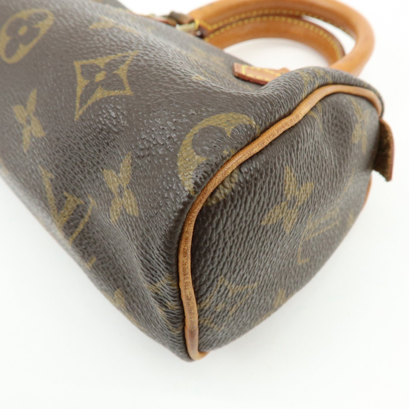 Louis Vuitton Monogram Mini Speedy Hand Bag ＆ Strap Brown M41534