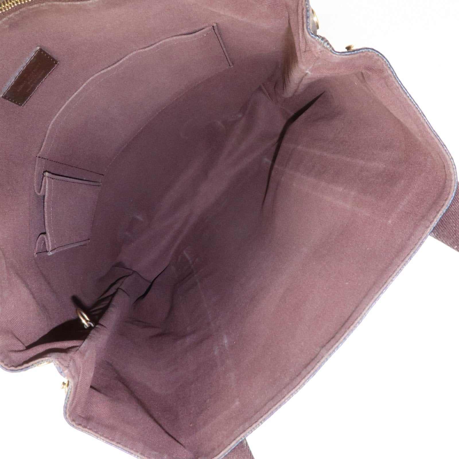 Louis Vuitton Damier Ebene Canvas Cover Bobourg Hand Bag M52006 Used