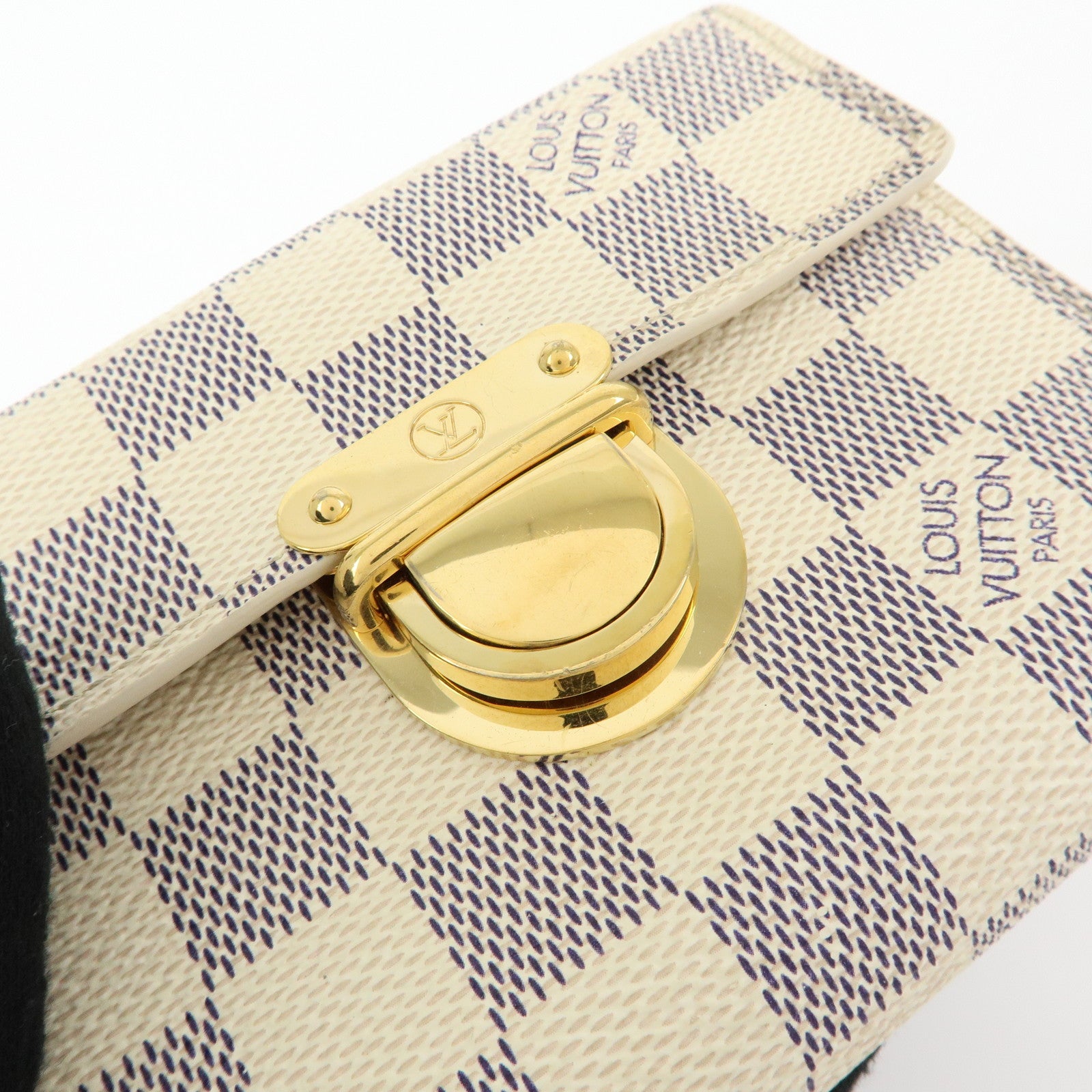 Louis Vuitton Damier Azur Compact Wallet Portefeuille Koala N60013