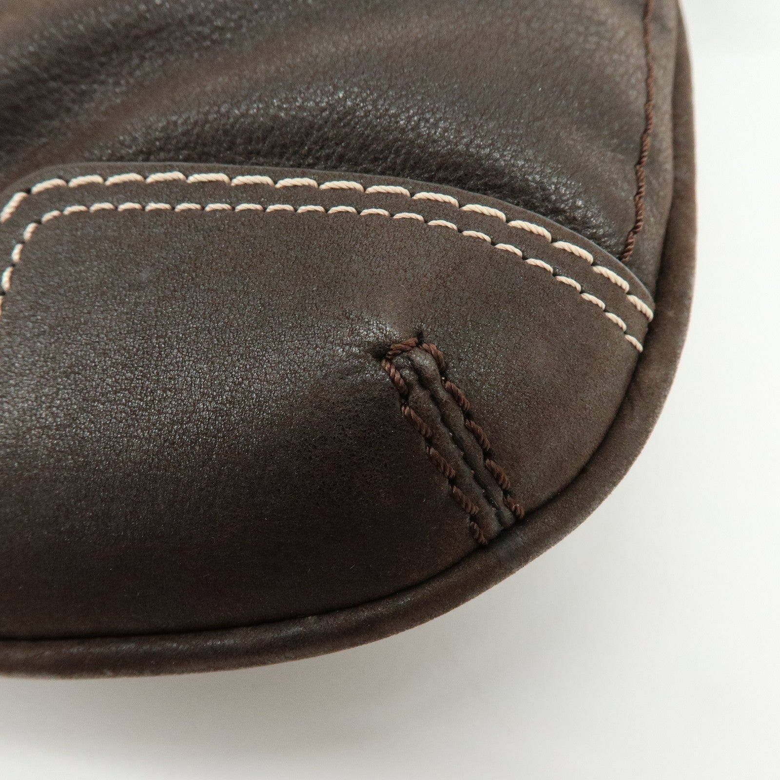 LOEWE Anagram Leather Shoulder Bag Crossbody Bag Brown