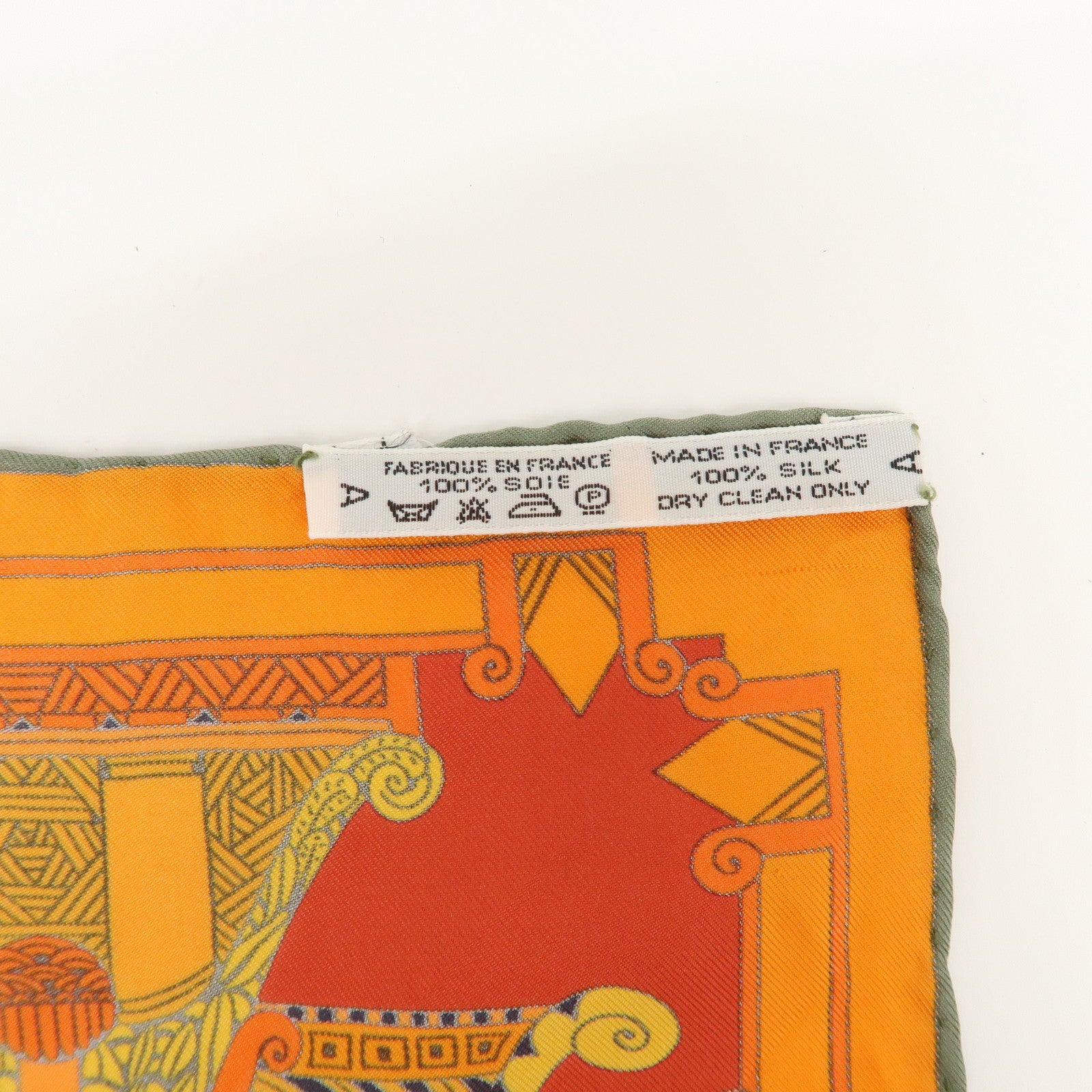 HERMES Carre 90 Silk 100% Scarf ASTRES et SOLEILS Red Orange
