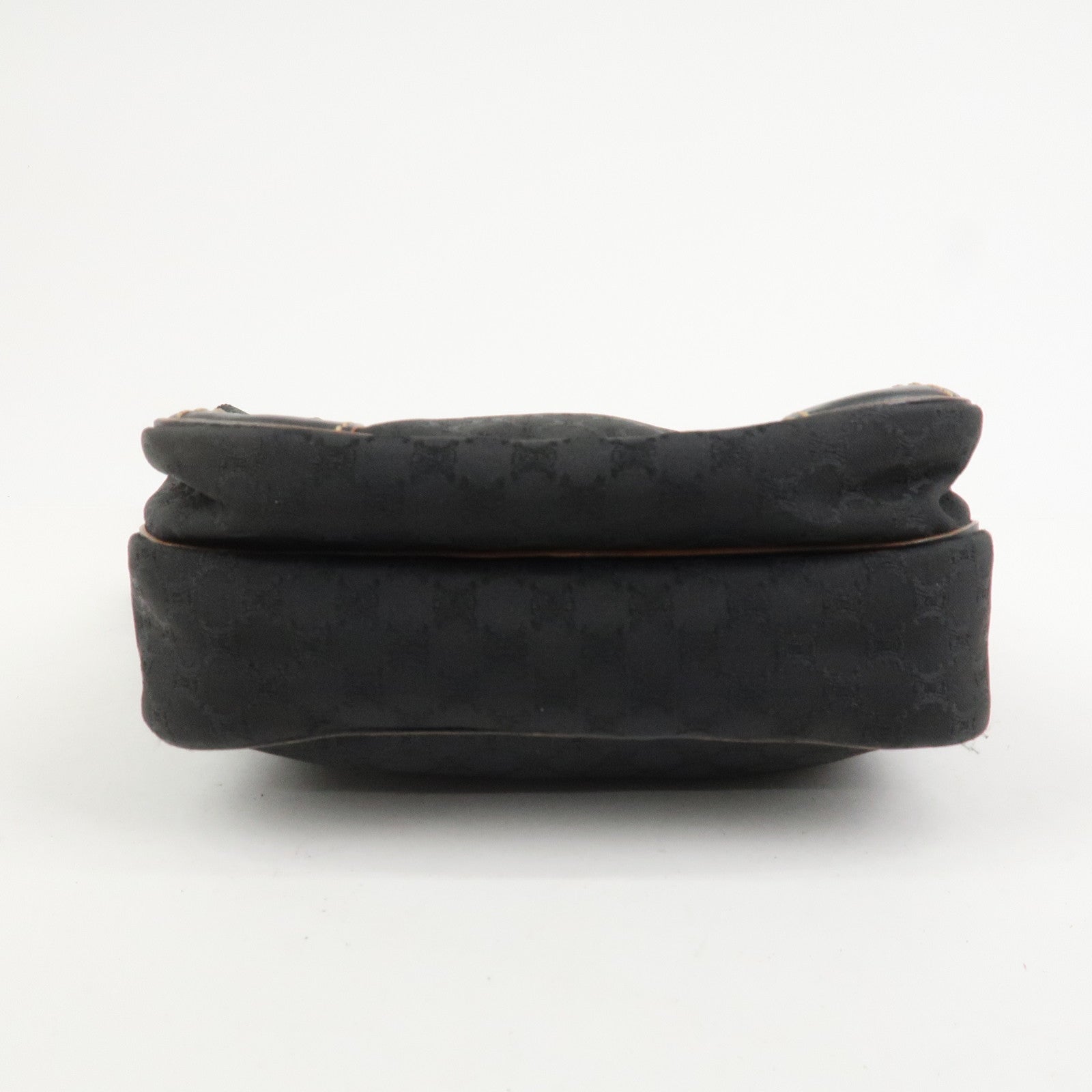 CELINE Macadam Canvas Leather Shoulder Bag Crossbody Bag Black