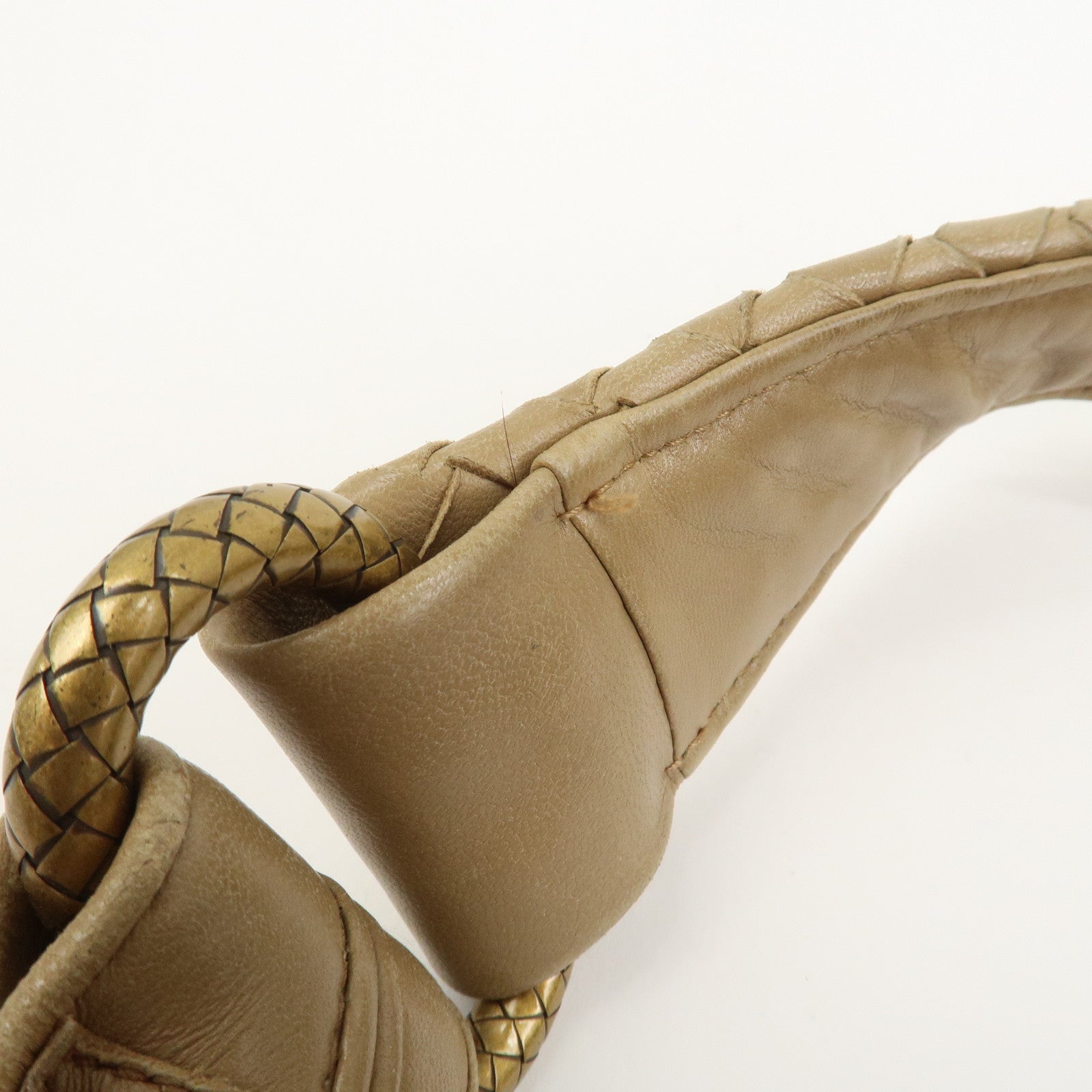 BOTTEGA VENETA Intrecciato Nappa Leather Shoulder Bag Light Brown