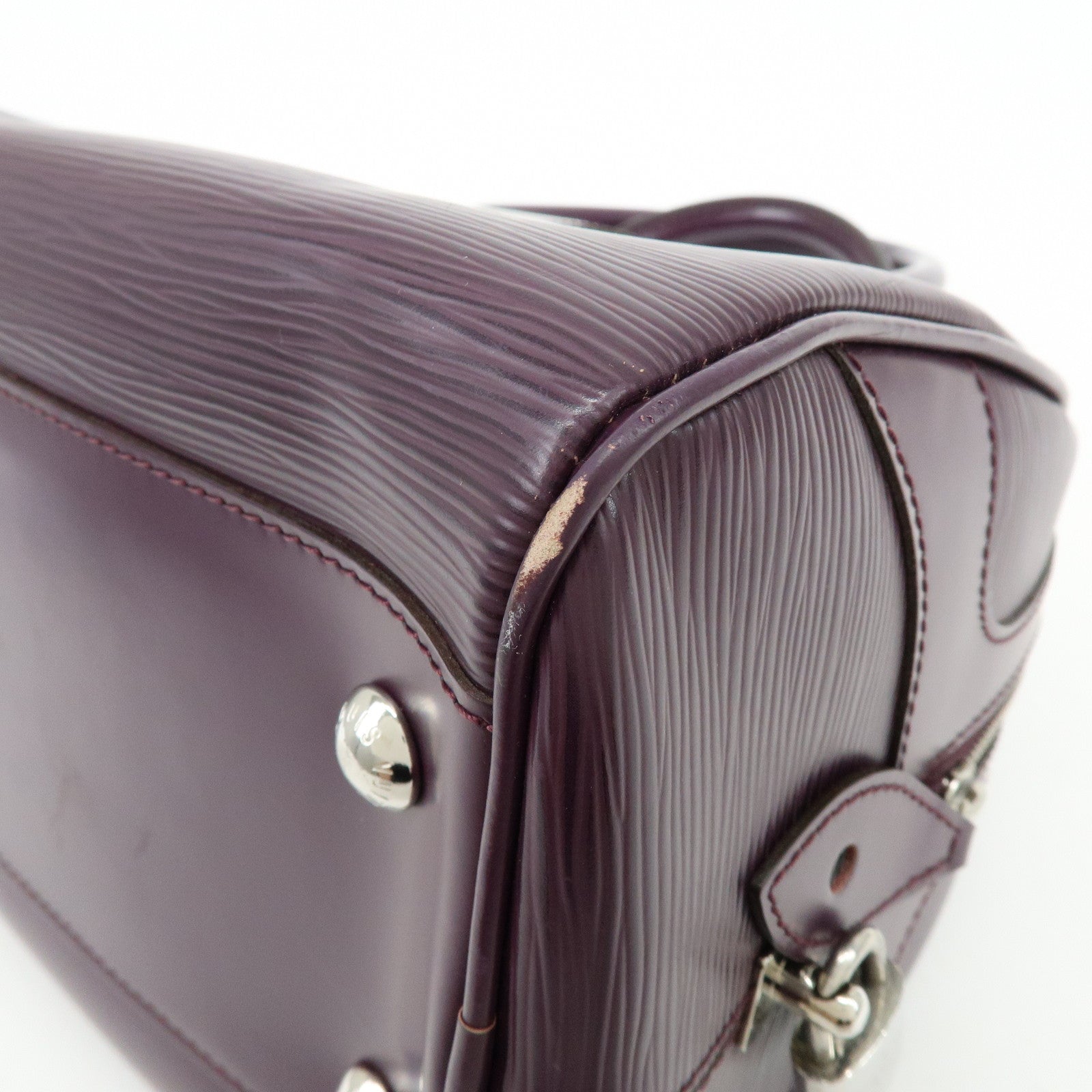 Louis Vuitton Epi Bowling Montaigne GM Hand Bag Cassis M5931K