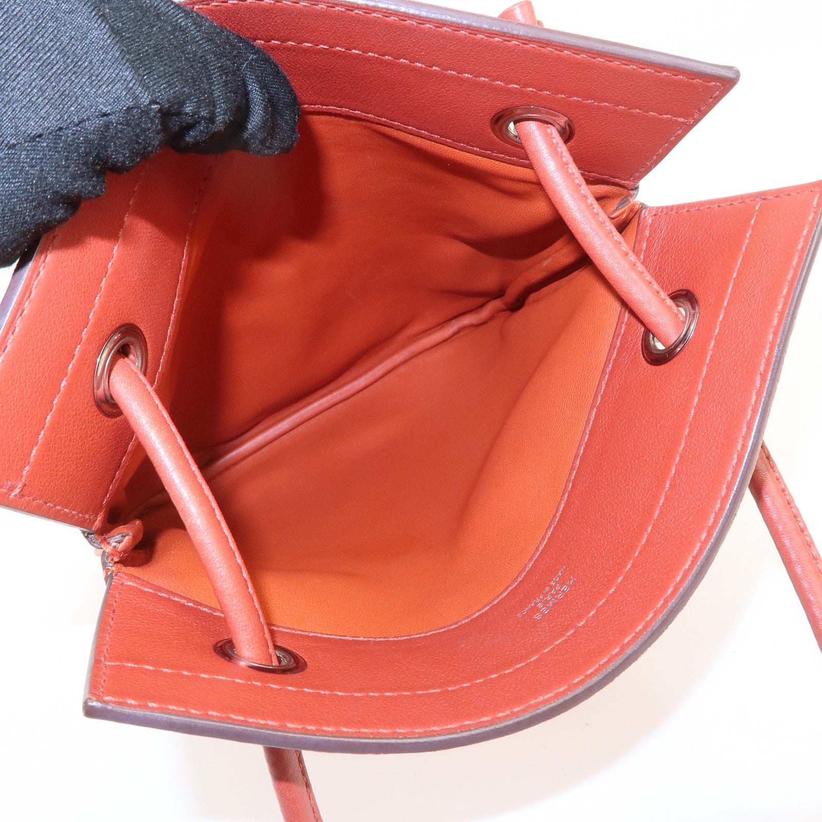 HERMES Aline Mini Shoulder Bag Crossbody Bag C Stamped Brown