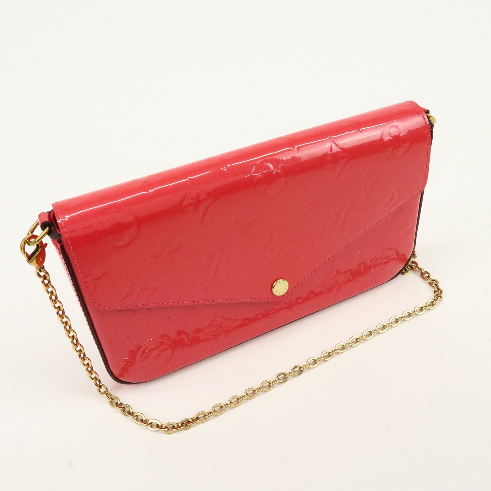 Louis Vuitton Monogram Vernis Leather Pochette Felicie Pink M61787