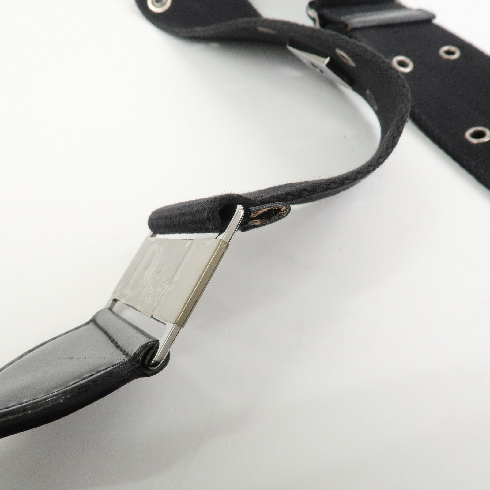 Christian Dior Street Chic Leather Shoulder Bag Crossbody Bag Black