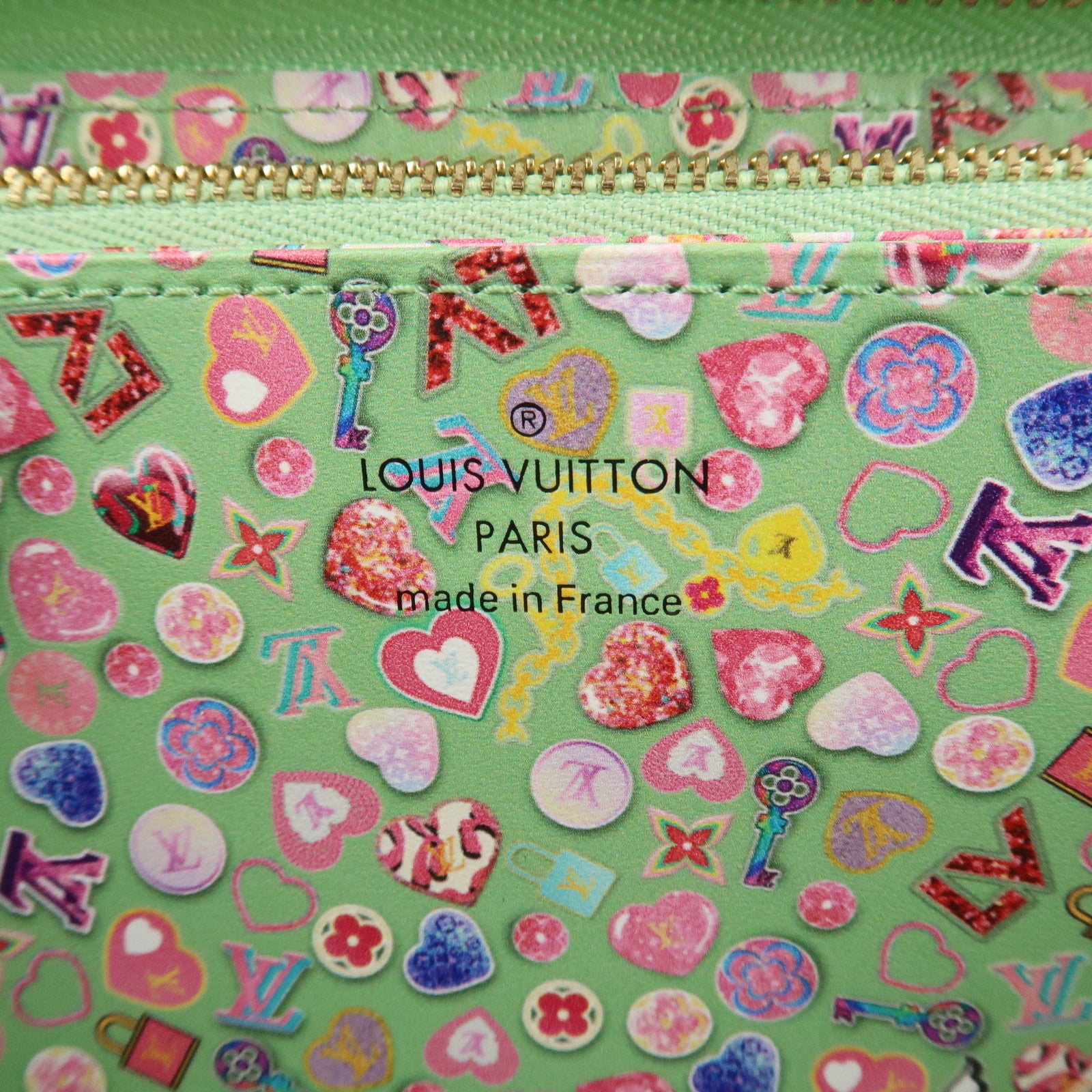 Louis Vuitton Monogram Vernis Zippy Wallet Light Green M82065 Used