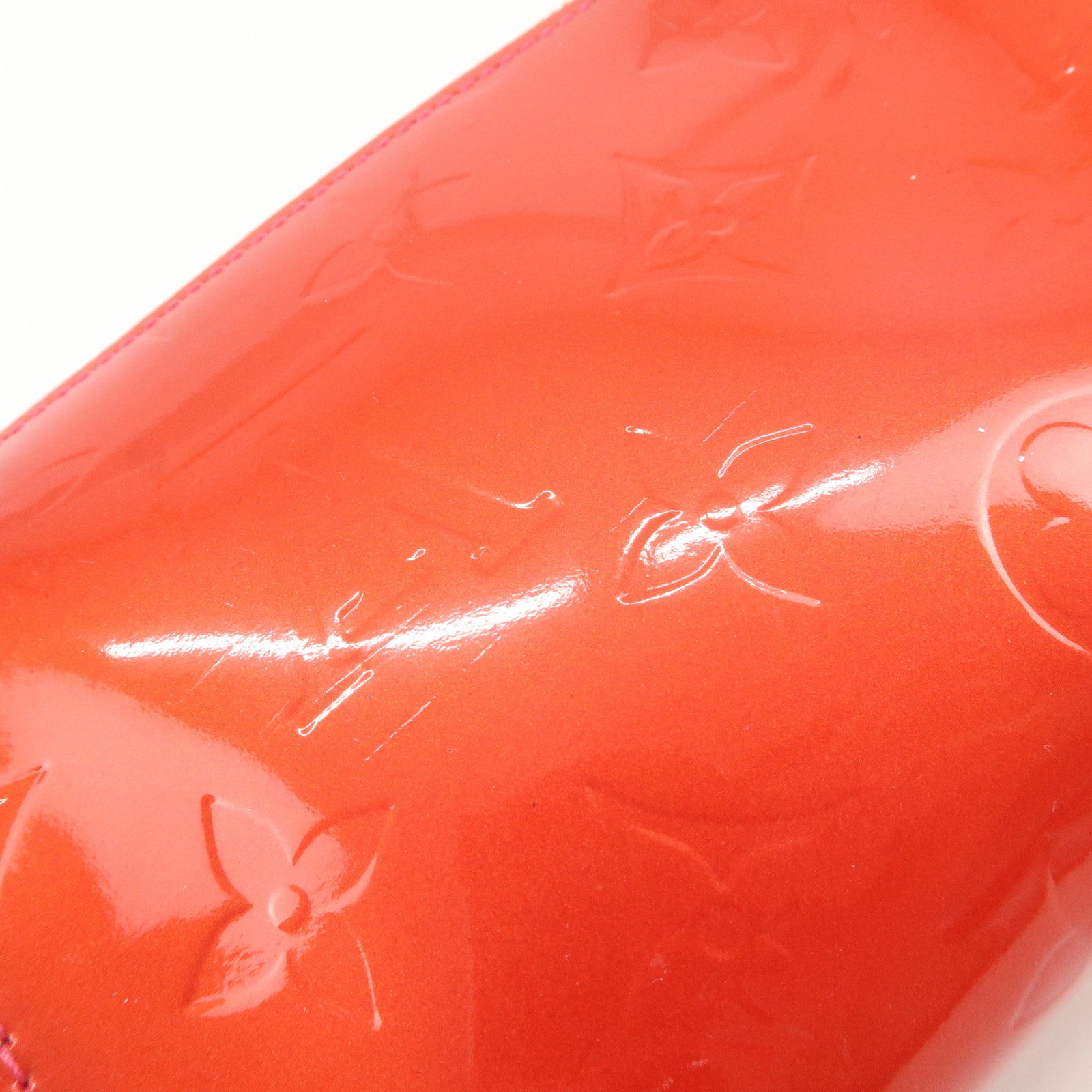 Louis Vuitton Monogram Vernis Trousse Cosmetic Pouch Red M93647