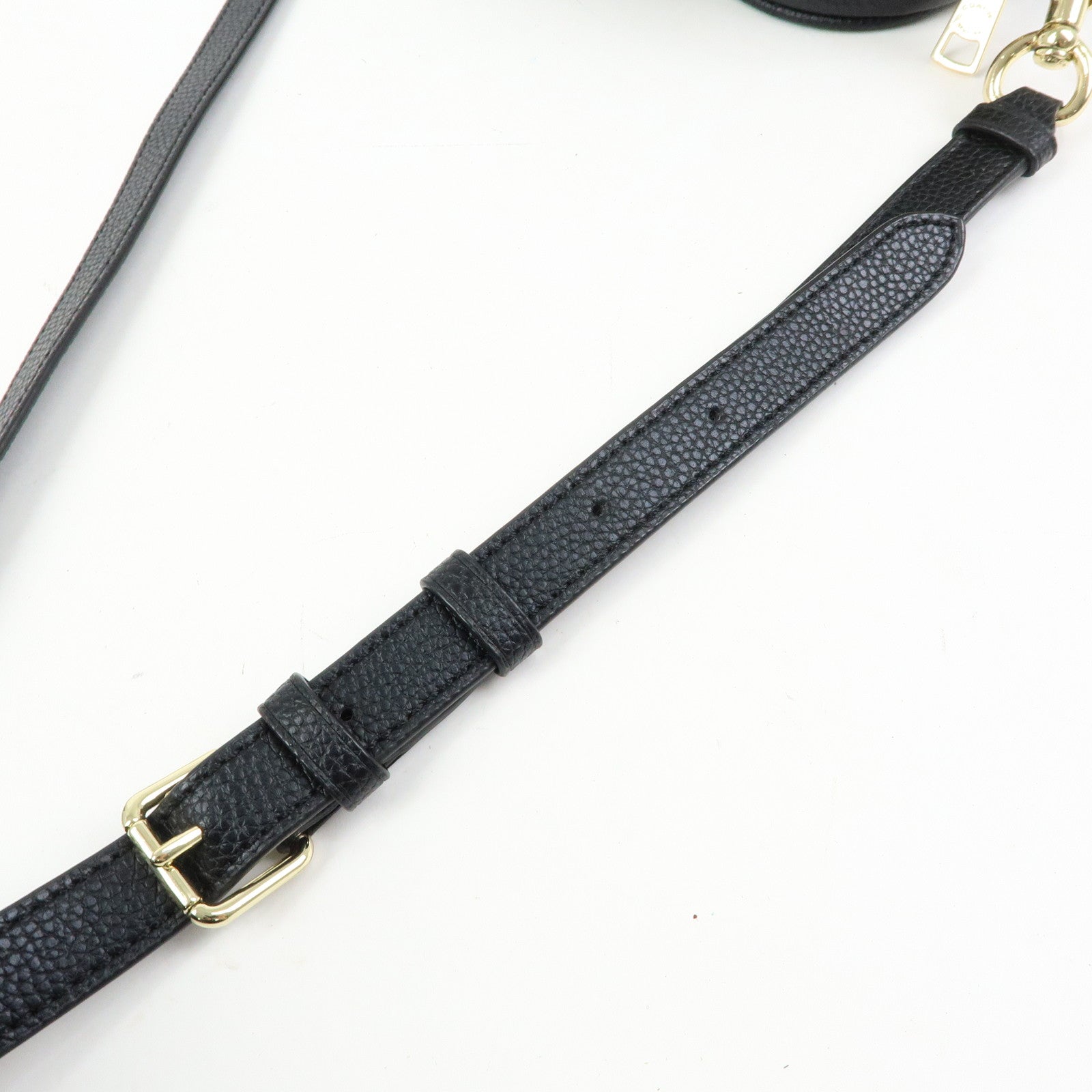 COACH Logo Leather Shoulder Crossbody Bag Black