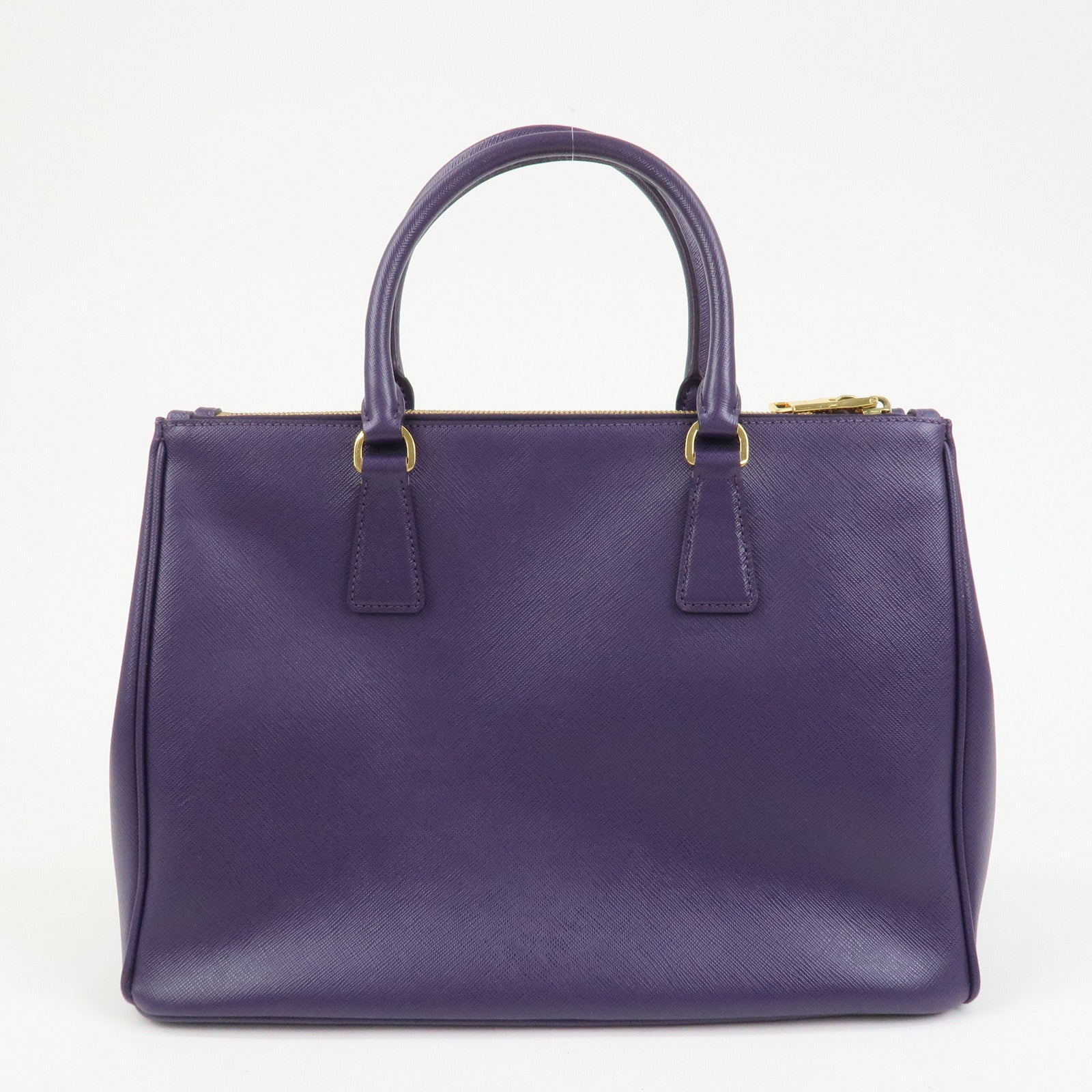 PRADA Saffiano Leather Galleria 2Way Bag Hand Bag Purple BN1786