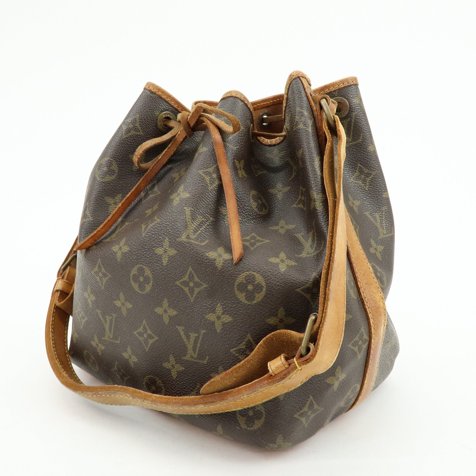 Louis Vuitton Monogram Petit Noe Shoulder Bag Brown M42226