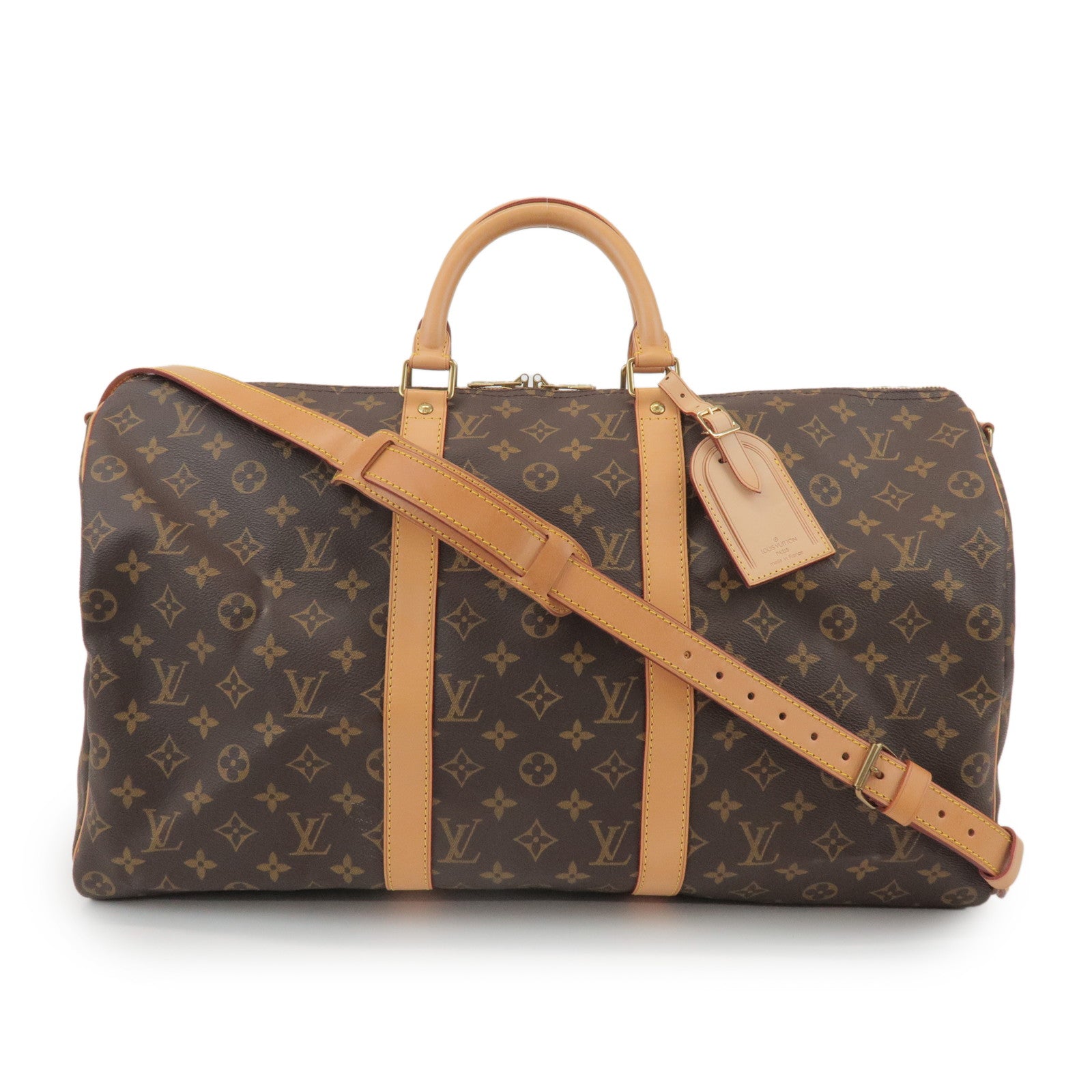Louis Vuitton Monogram Keep All Bandouliere 50 Boston Bag M41416