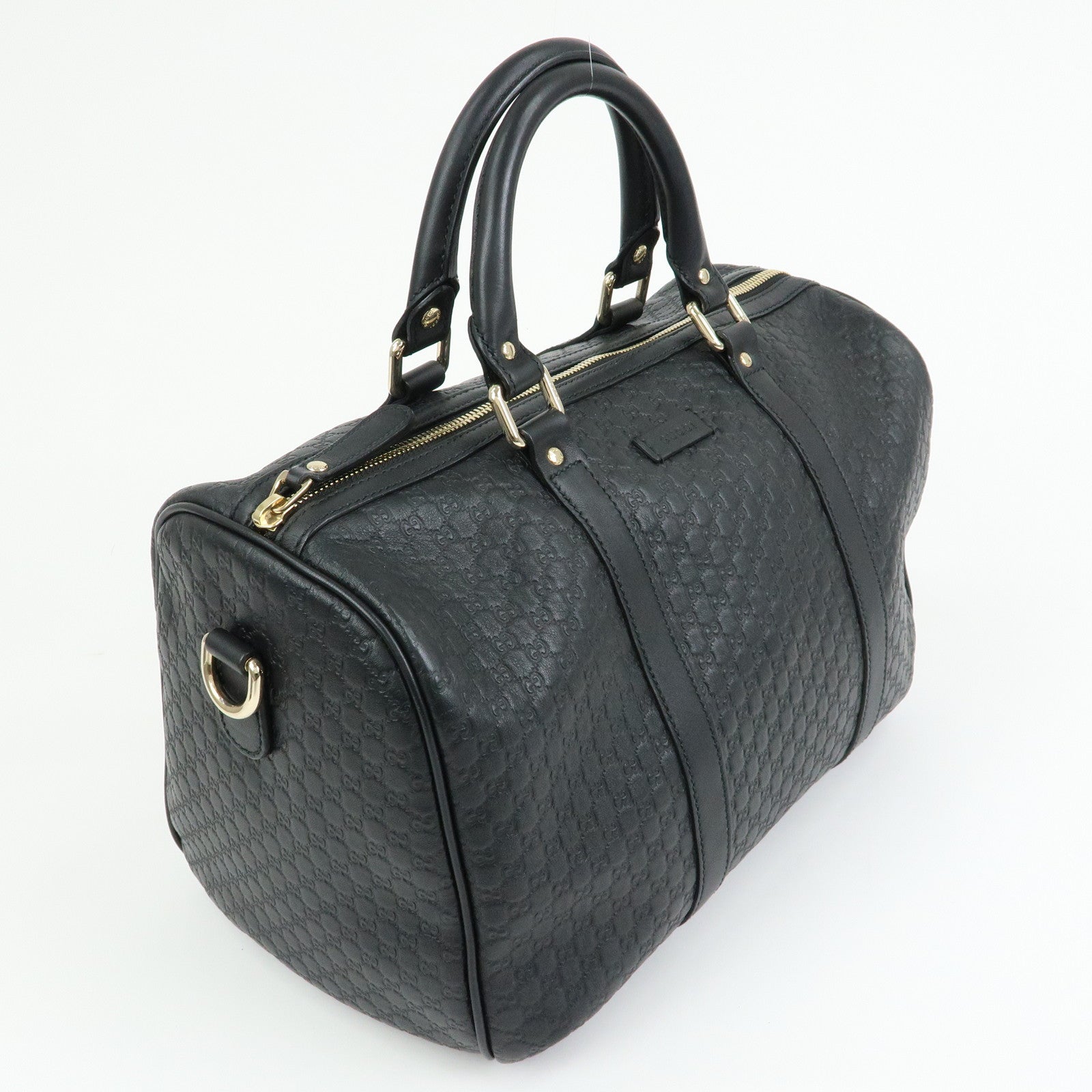 GUCCI Microguccissima Leather 2Way Boston Bag Black 449646