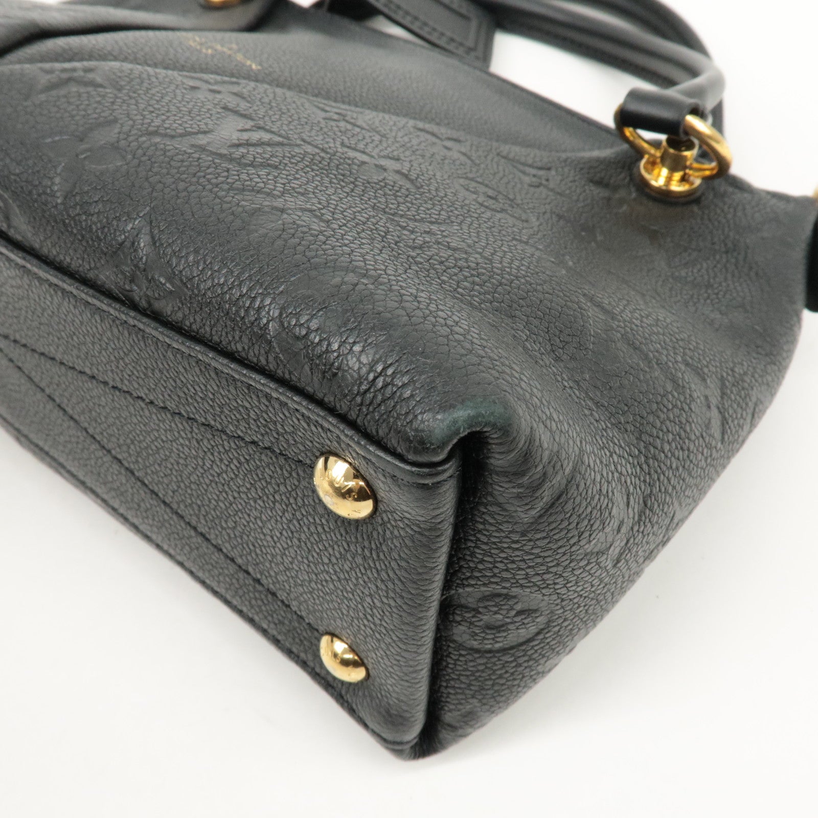 Louis Vuitton Monogram Empreinte Leather V Tote BB Noir M44937 Used