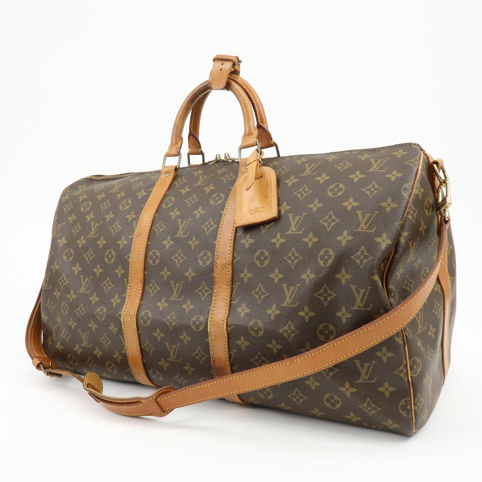 Louis Vuitton Monogram Keep All Bandouliere 55 Boston Bag M41414