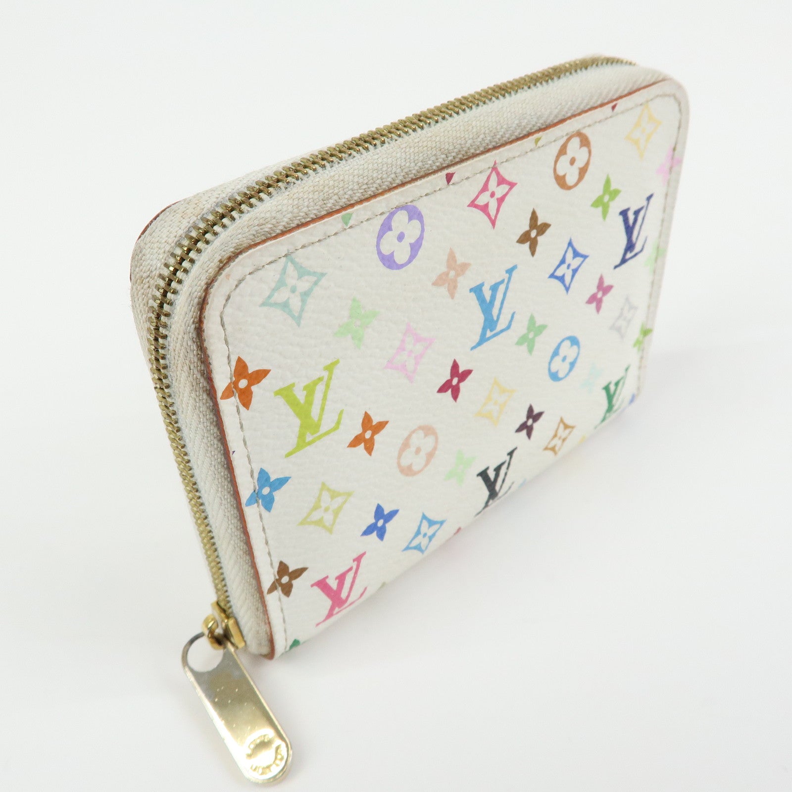 Louis Vuitton Monogram Multicolor Zippy Coin Purse Blanc M66548