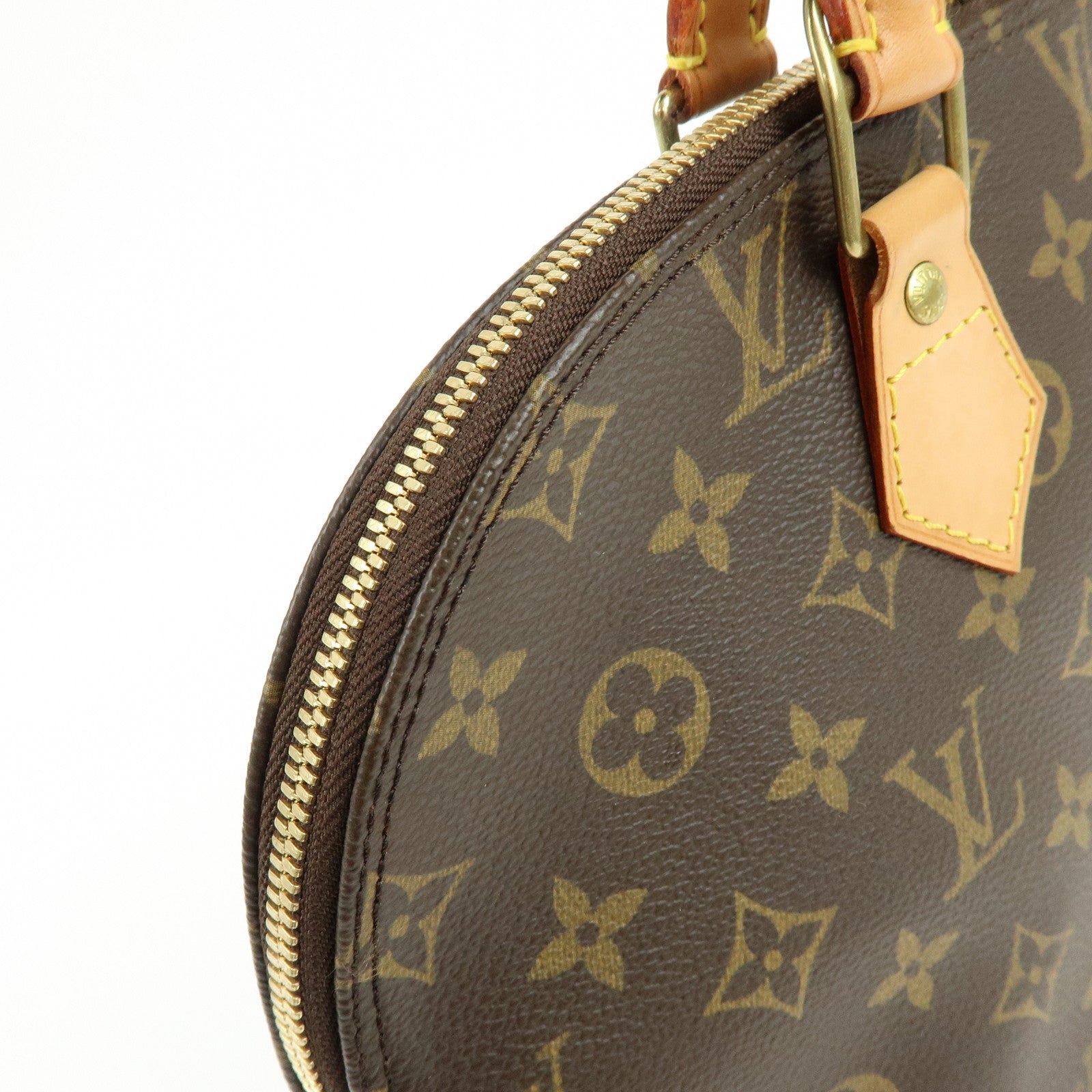 Louis Vuitton Monogram Alma Canvas Leather Hand Bag Brown M51130