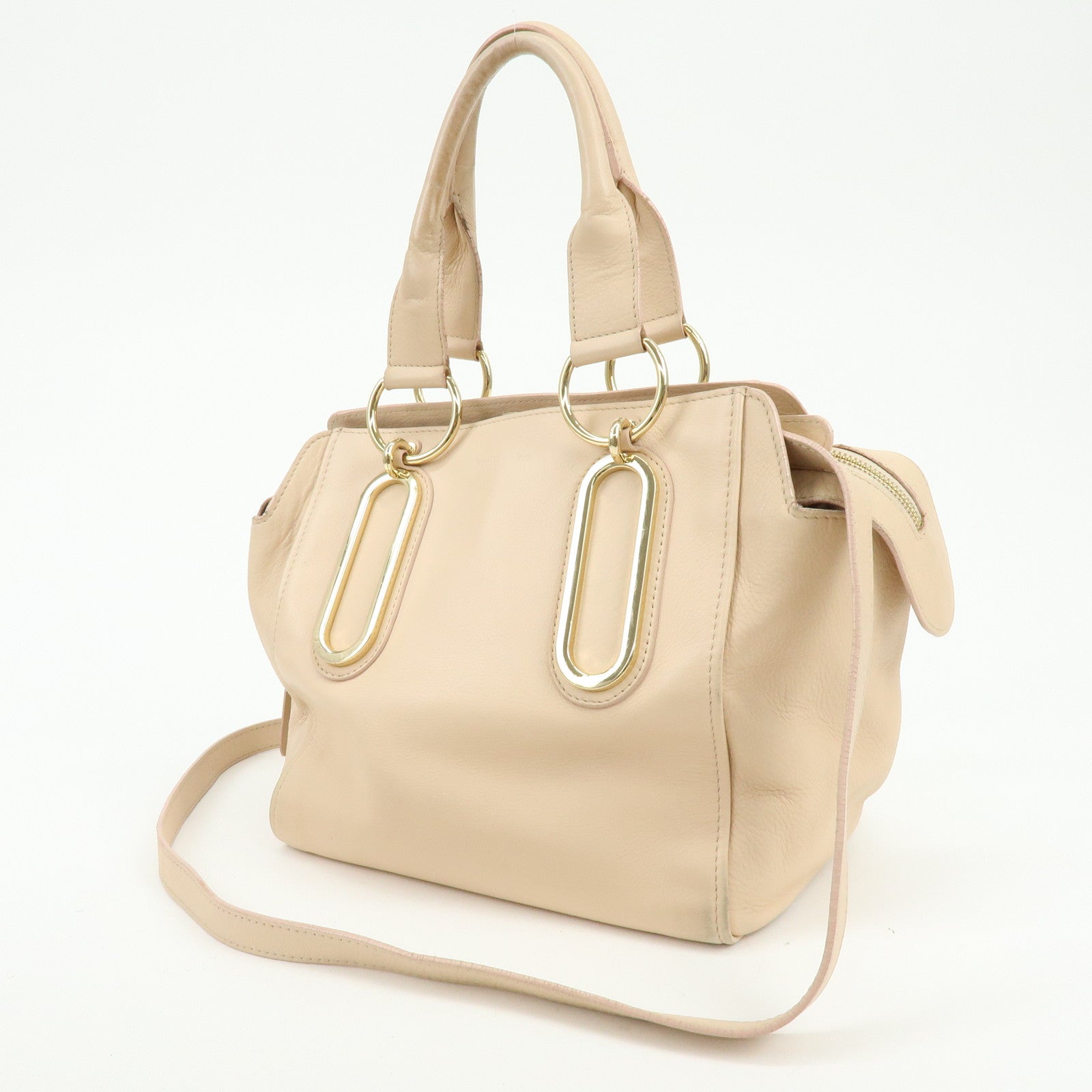 Chloe See by Chloe Paige Leather 2Way Bag Shoulder Bag Light Pink
