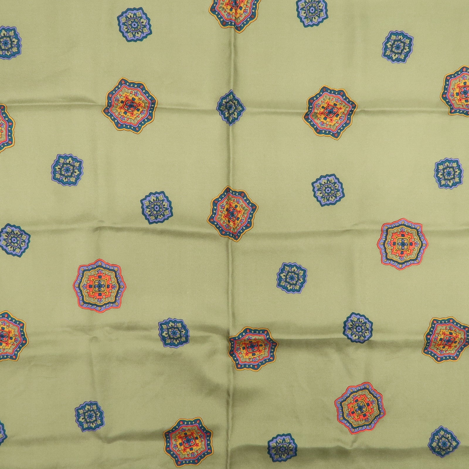 Christian Dior Silk 100 % 90ﾃ・0 Scarf Stole Khaki