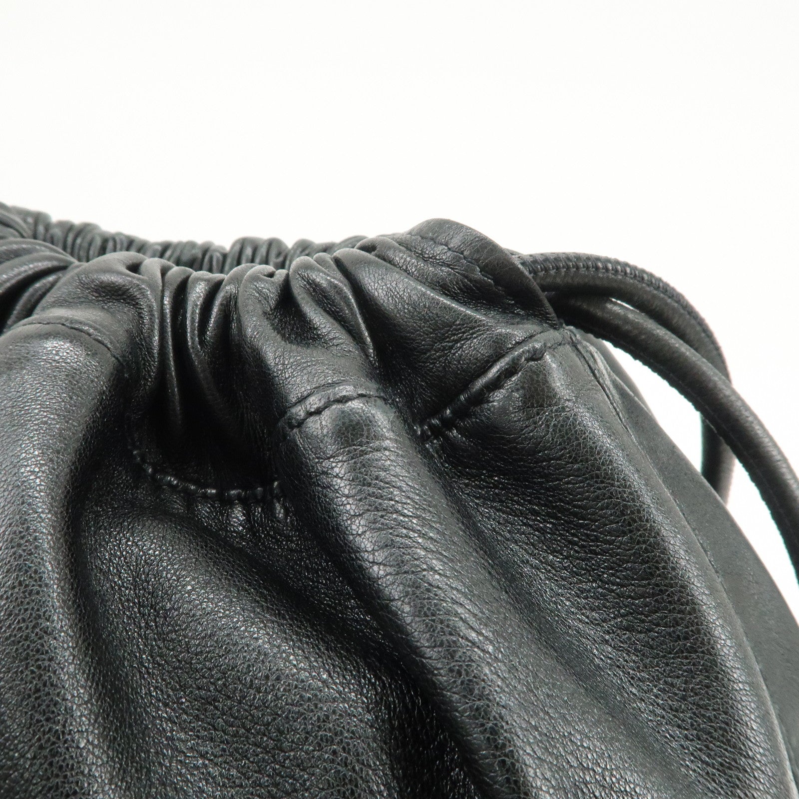 SAINT LAURENT PARIS TEDDY Lambskin Drawstring Backpack 553919