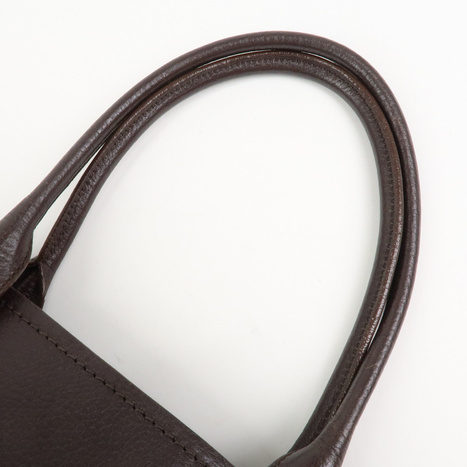 Ferragamo Logo Leather Tote Bag Shoulder Bag Brown