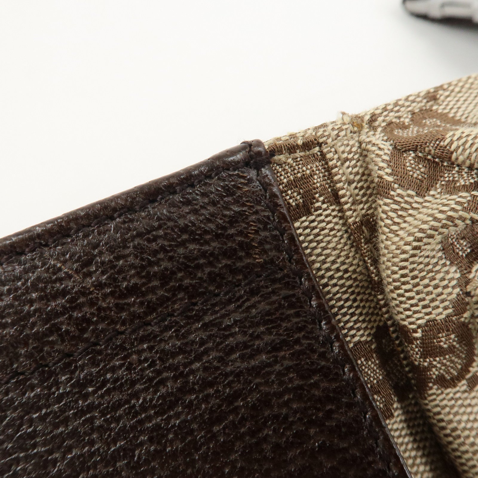 GUCCI GG Canvas Leather Waist Bag Crossbody Bag Beige Brown 28566 Used