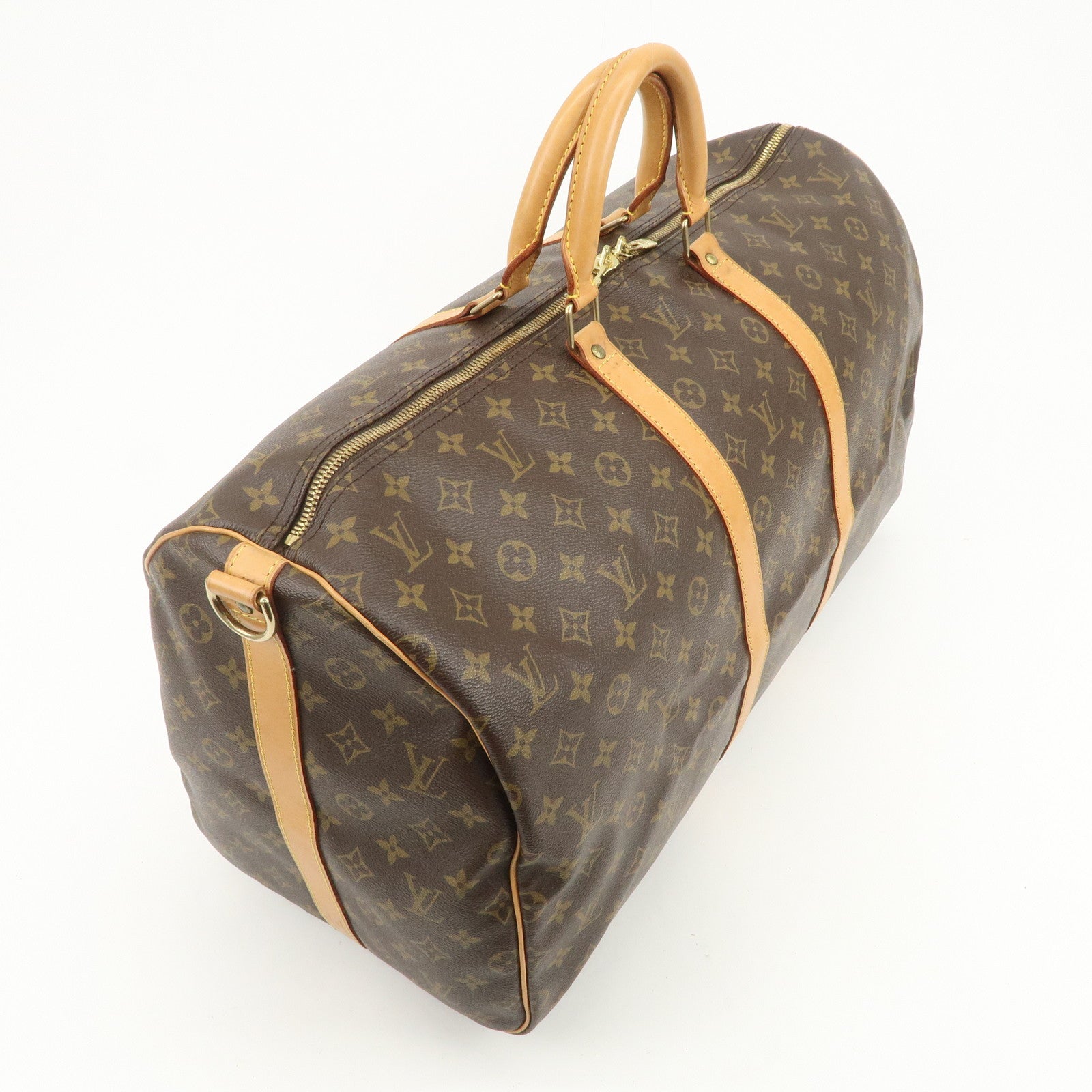 Louis Vuitton Monogram Keep All Bandouliere 55 Boston Bag M41414