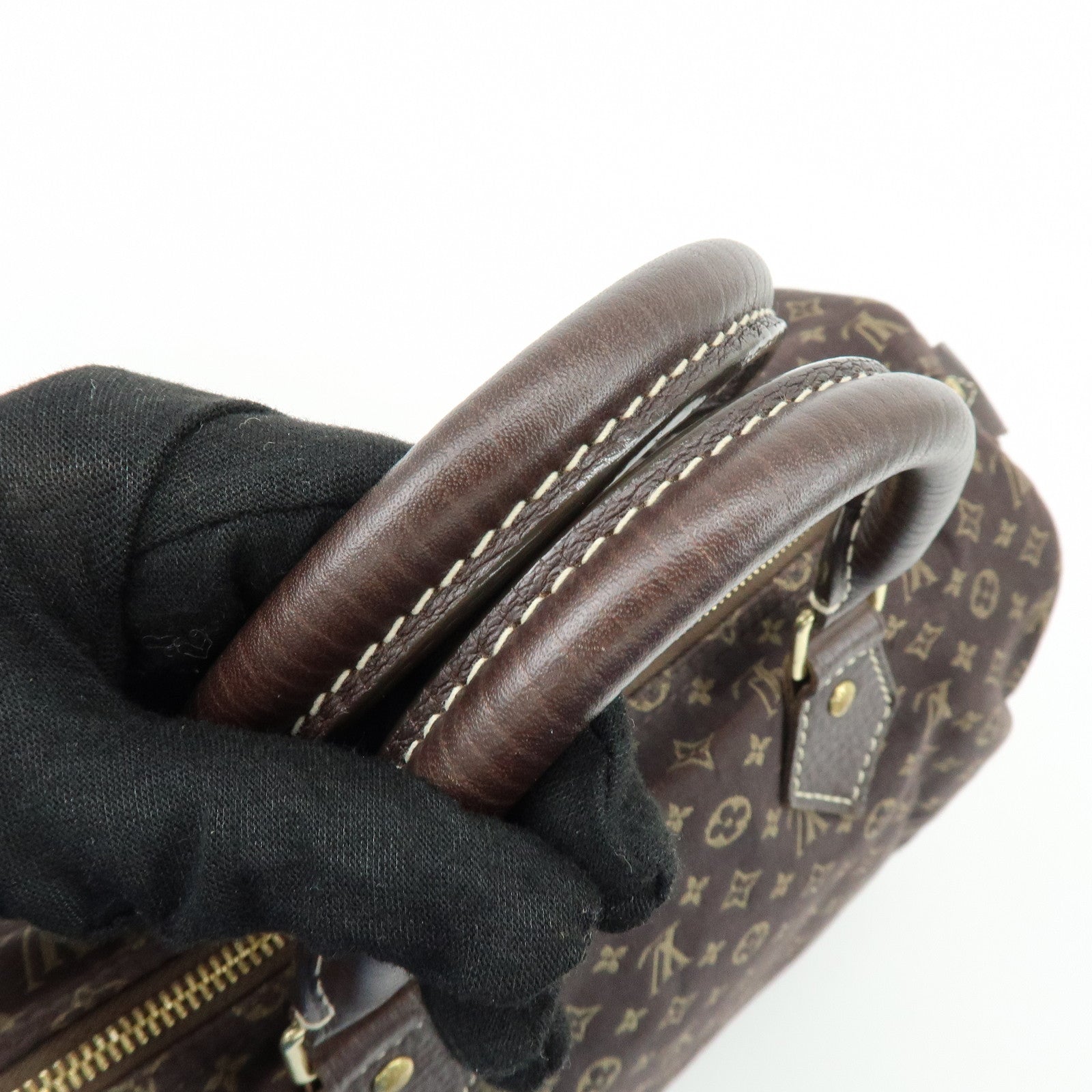 Louis Vuitton Monogram Mini Lin Speedy 30 Boston Bag Ebene M95224
